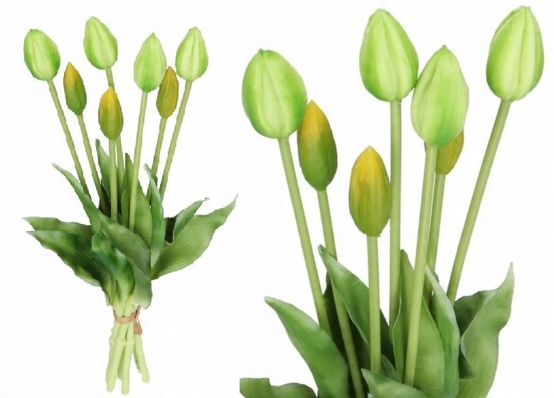 

Tulipany Bukiet Tulipanów Kwiaty Gumowe 42CM 7GAŁ