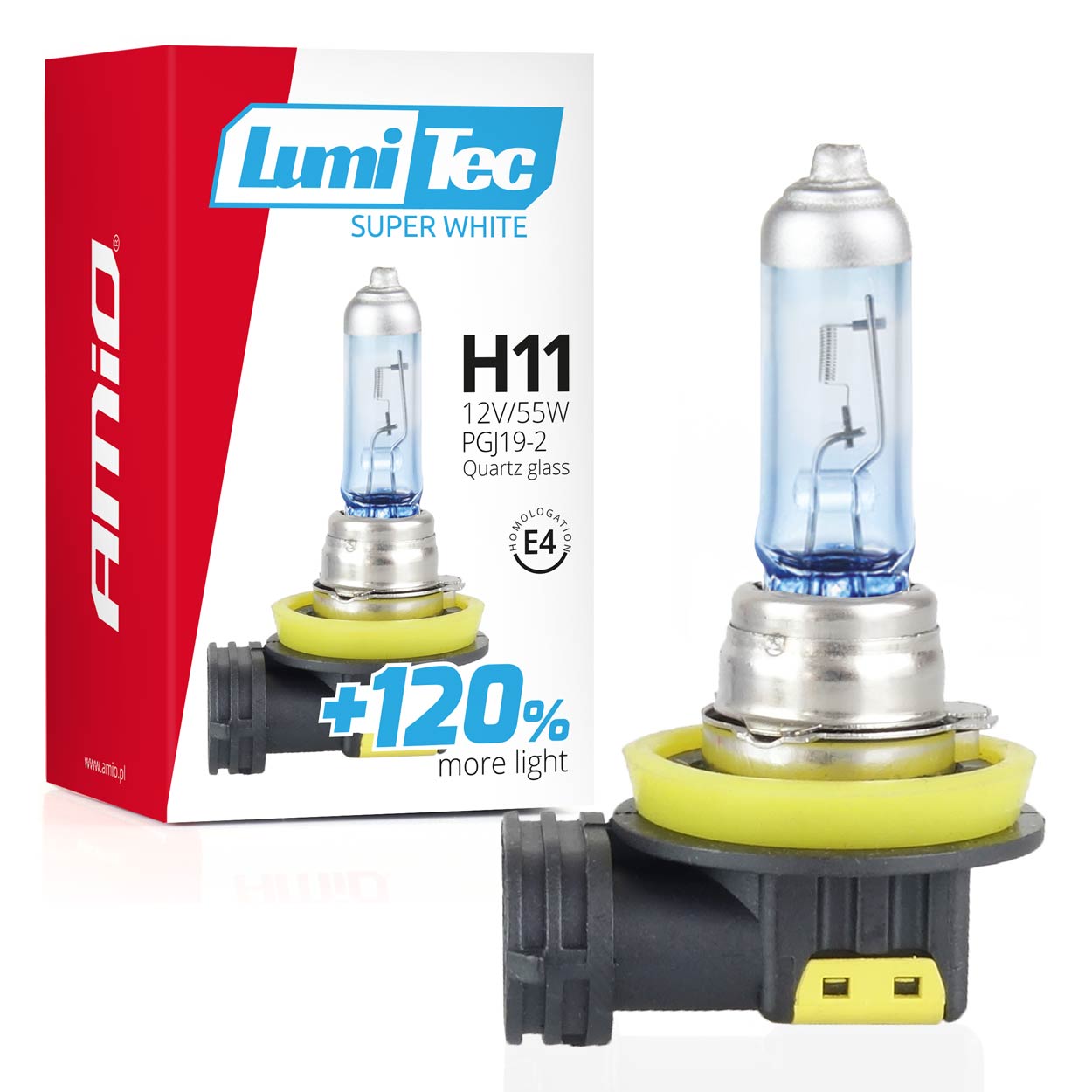 

Żarówka Halogenowa H11 12V LumiTec Limited +120%