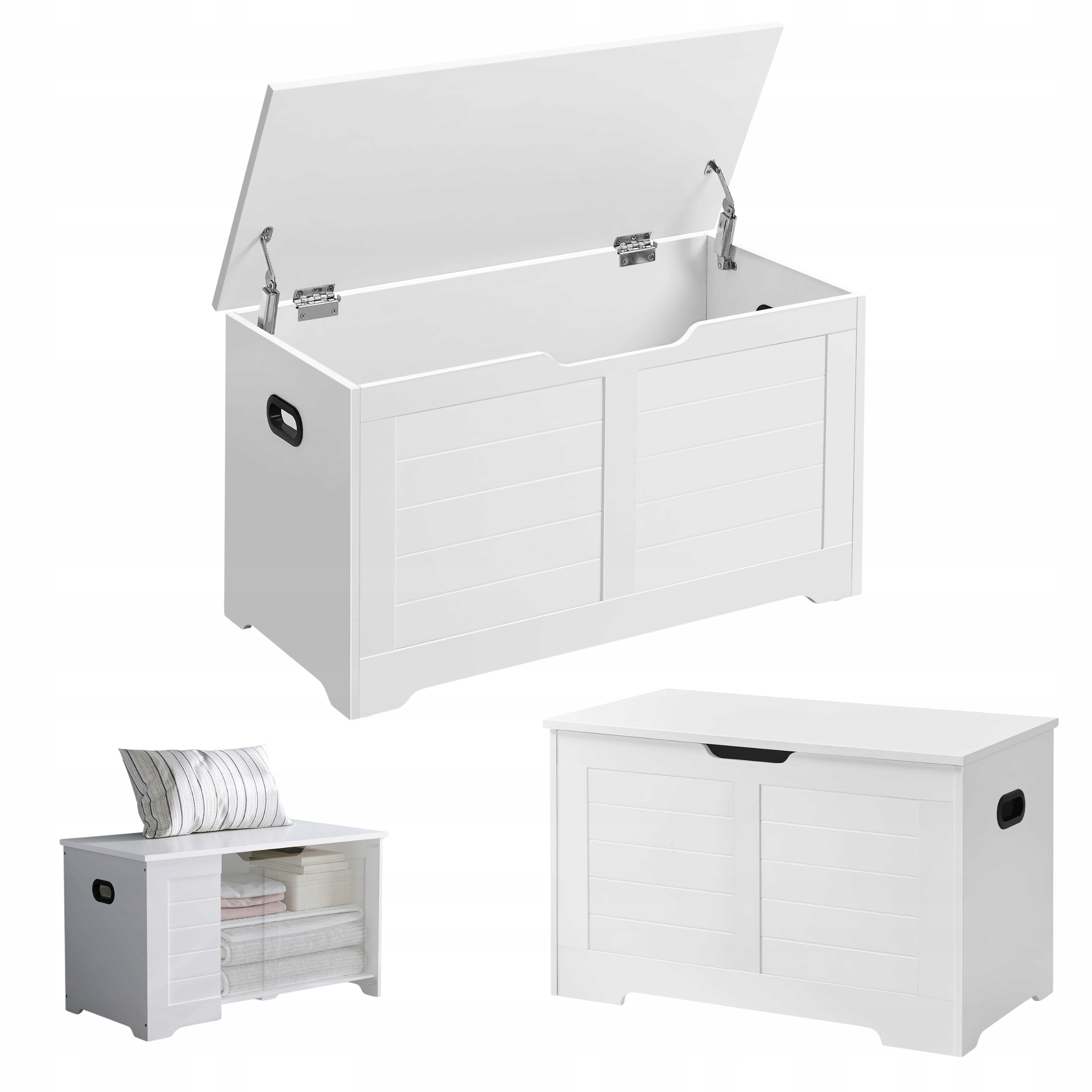 Úložný box, kufor, úložný priestor pred posteľou 80x40x46 cm Biela