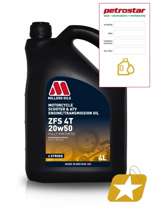 Millers Zfs 4T 20W50 4L