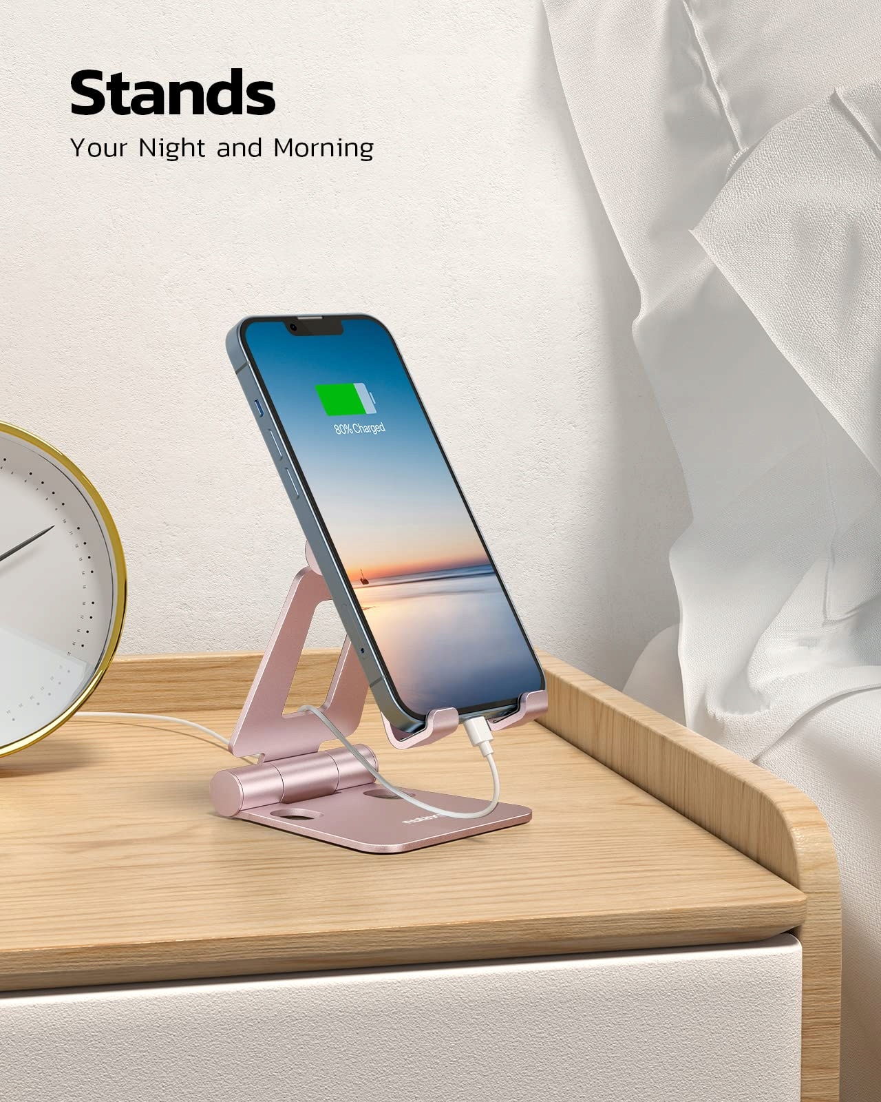 NULAXY Regulowany Aluminiowy Stojak Na Telefon Kompatybilny z iPhone — miniatura 2