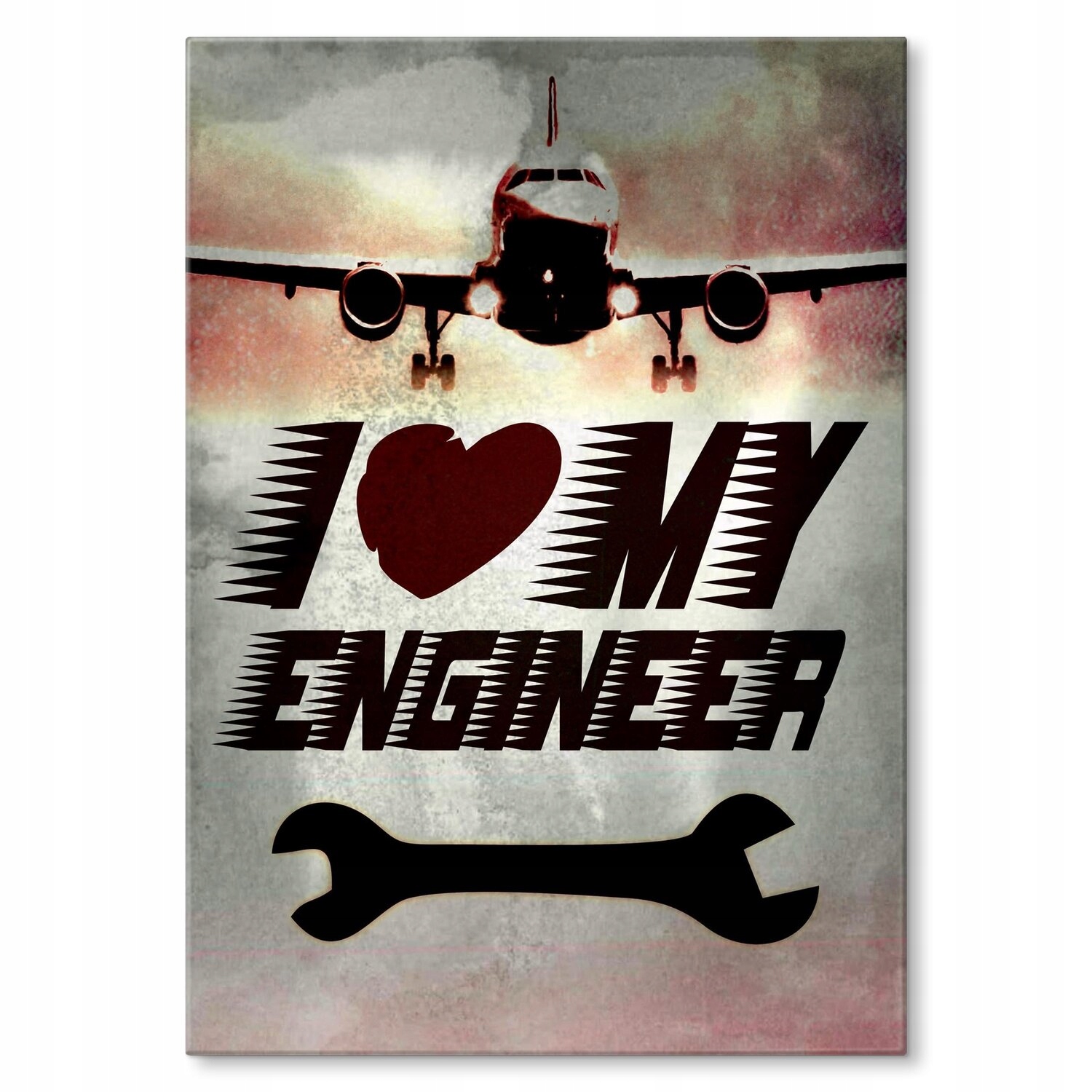 Kovový plakát I love my engineer Dárek 42 x 59 cm