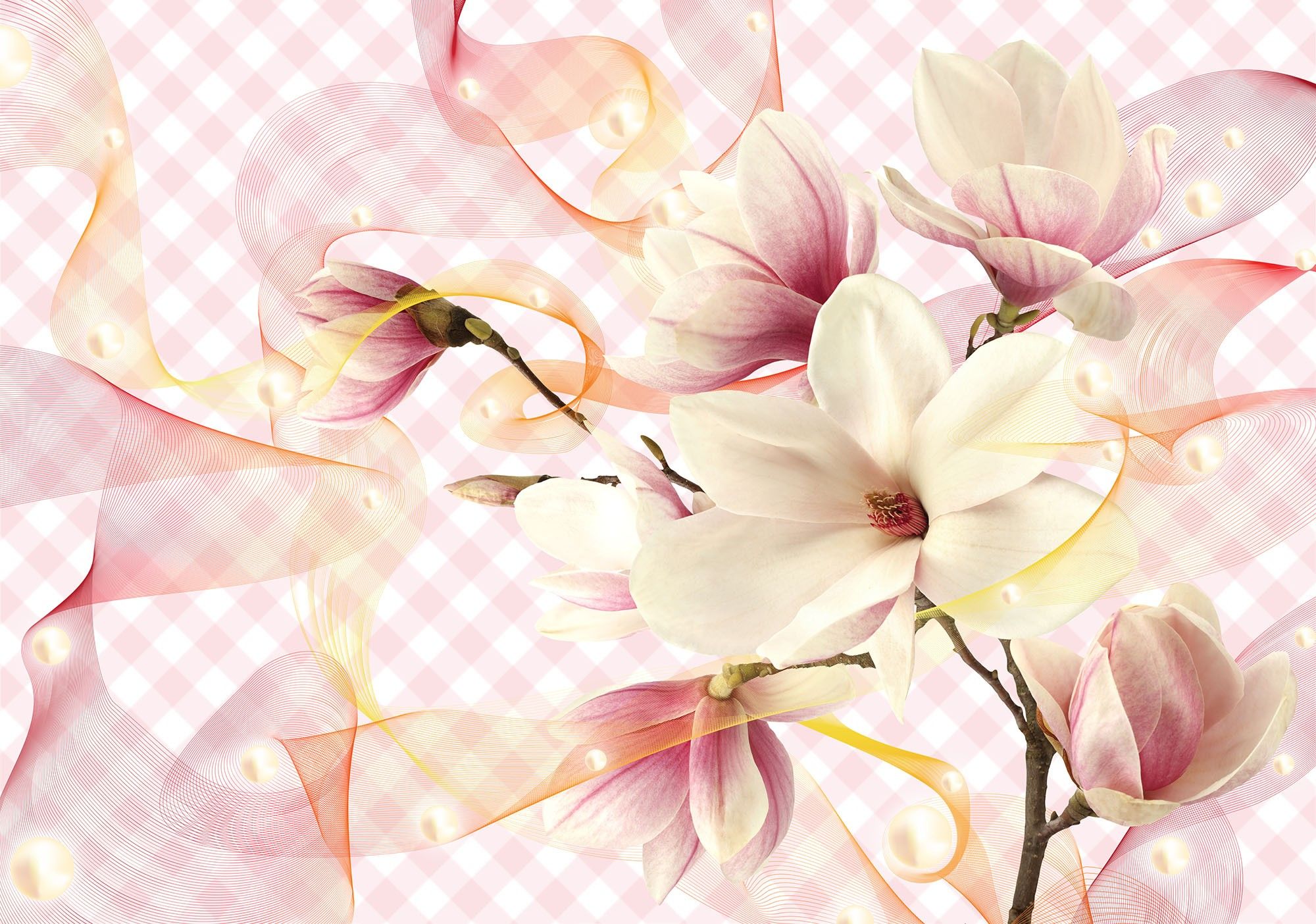 Fototapeta Magnolie růžová elegance a jarní svěžest 200x140 lepidlo
