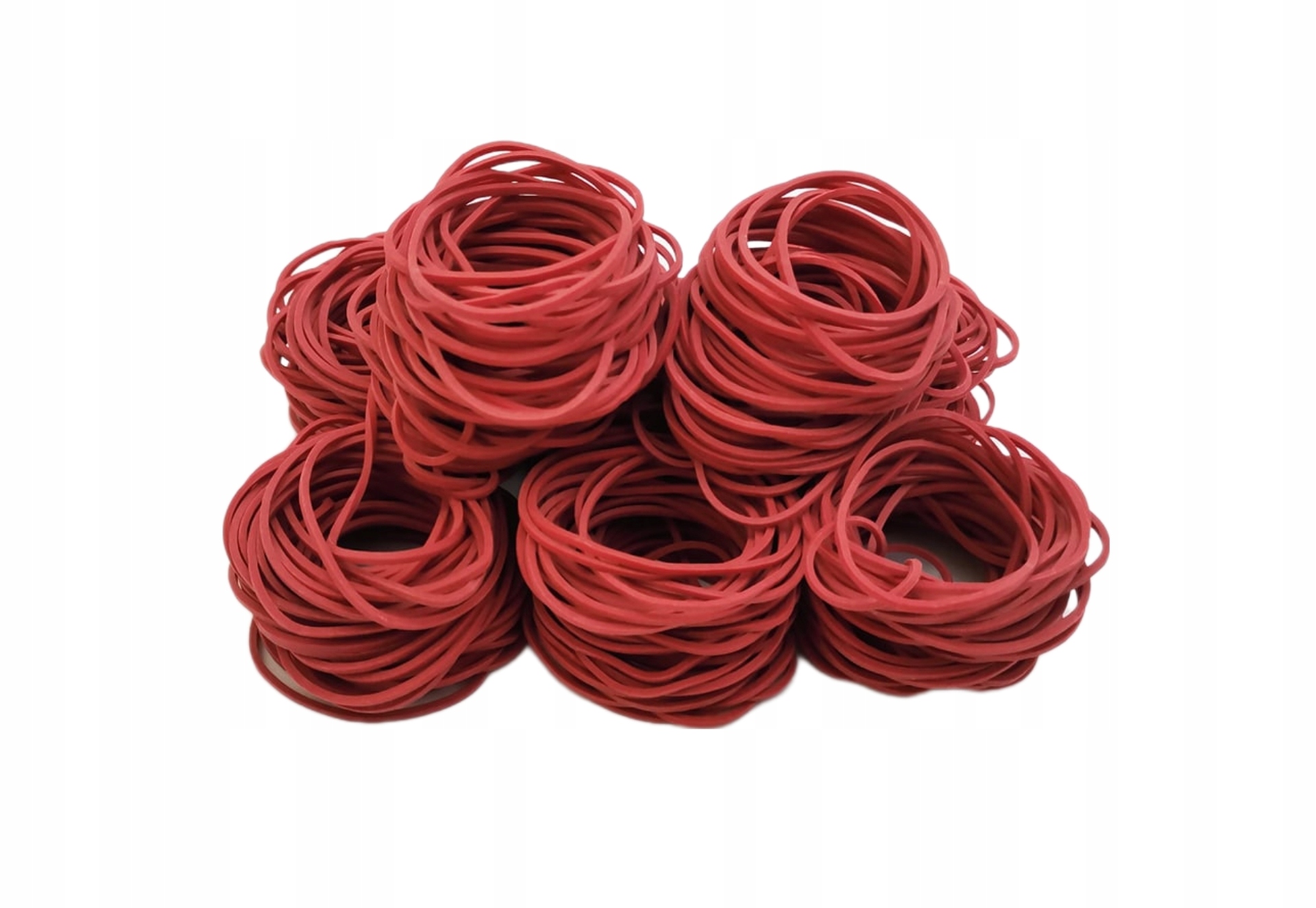 GUMKI RECEPTURKI 1 KG MOCNE MAŁE rozmiar 30 mm x 1,5 mm CZERWONE