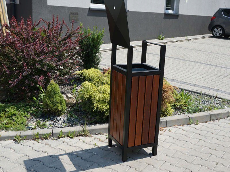 KOSZ na śmieci Ogrodowy Parkowy Onyx A z daszkiem Kod producenta KKOM0092