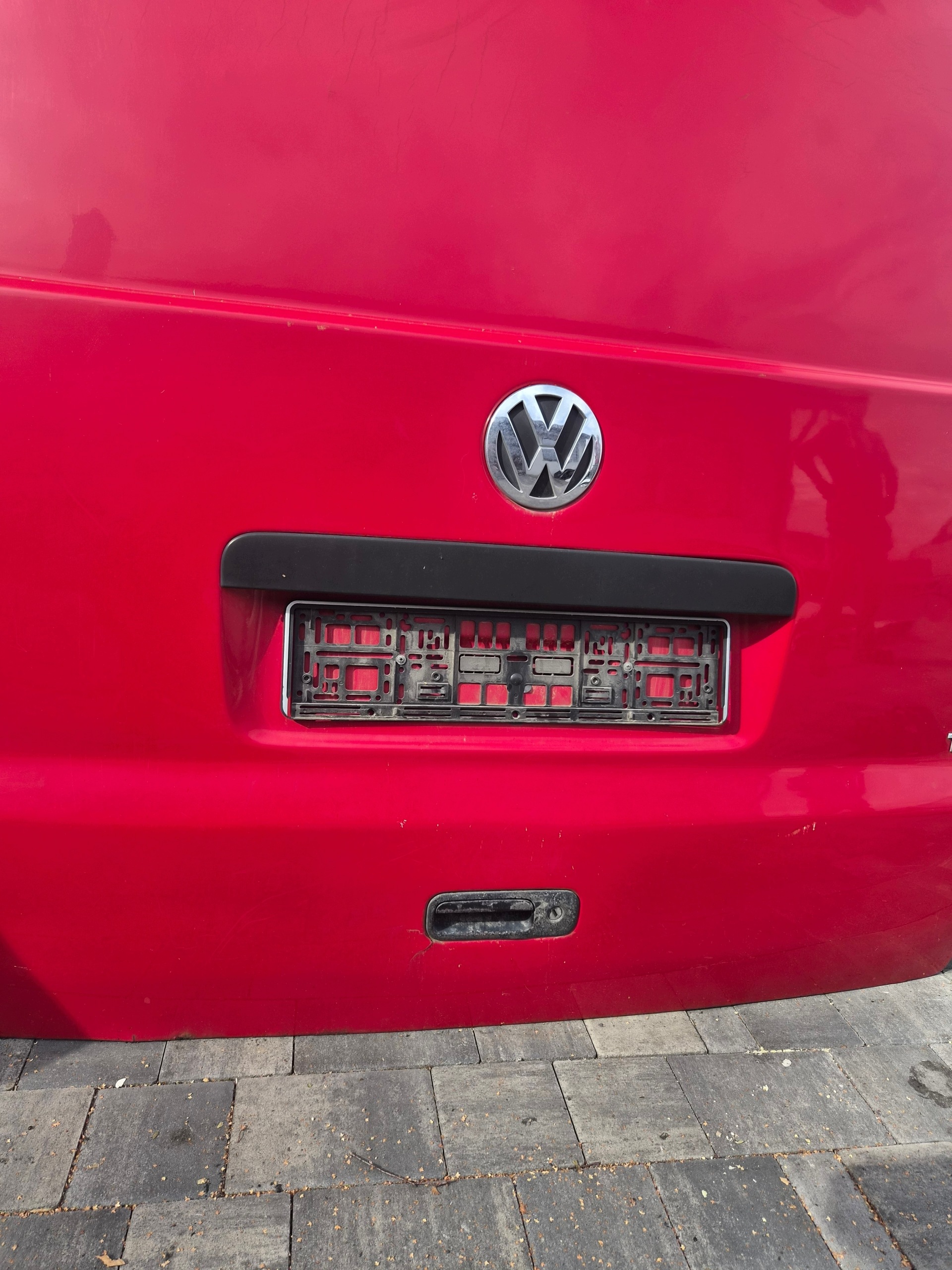 trunk door cover boot VW T5 T5 lift rear part red