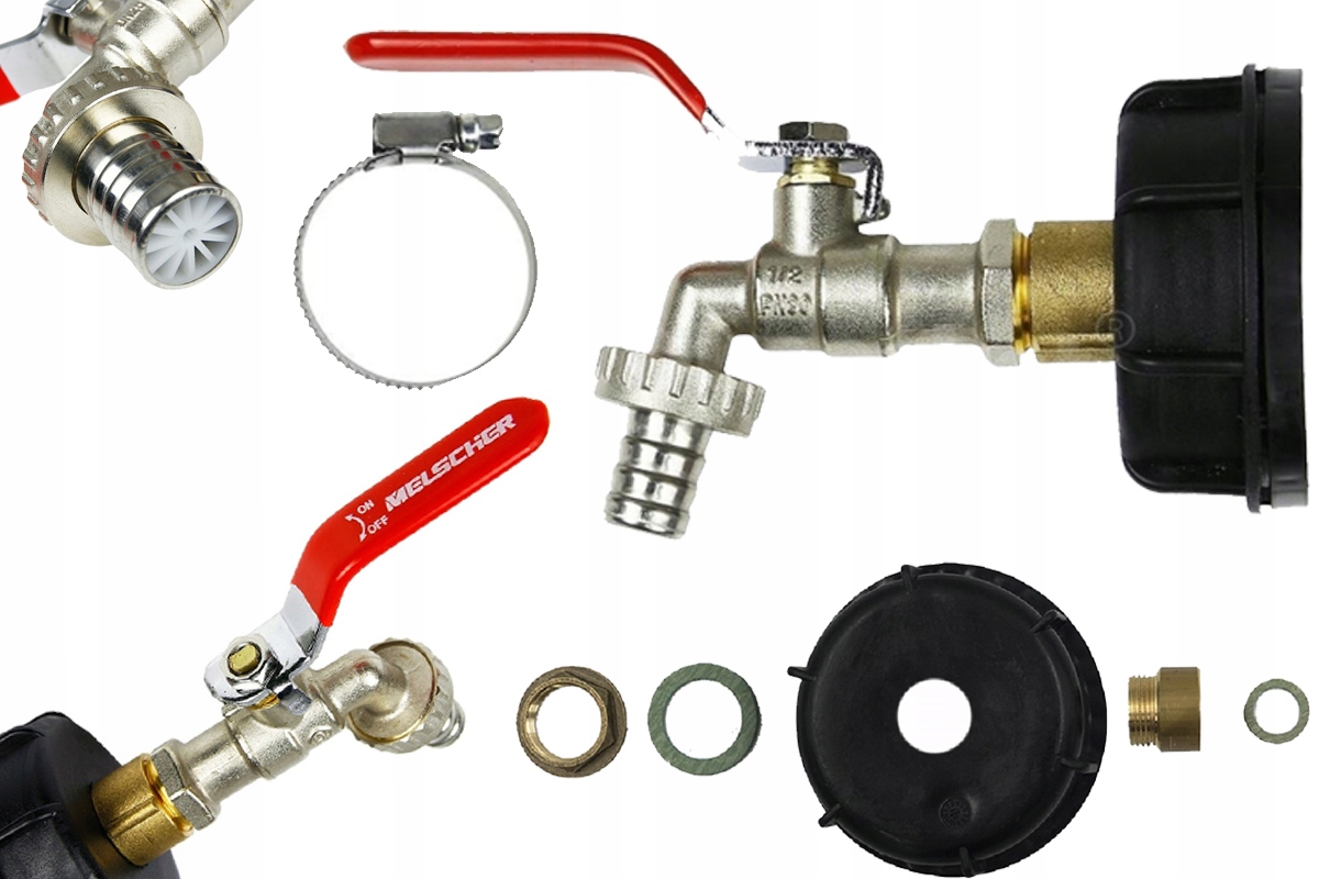 

Kran Zawór 1 Cal adapter beczka Zbiornik 1000L Ibc