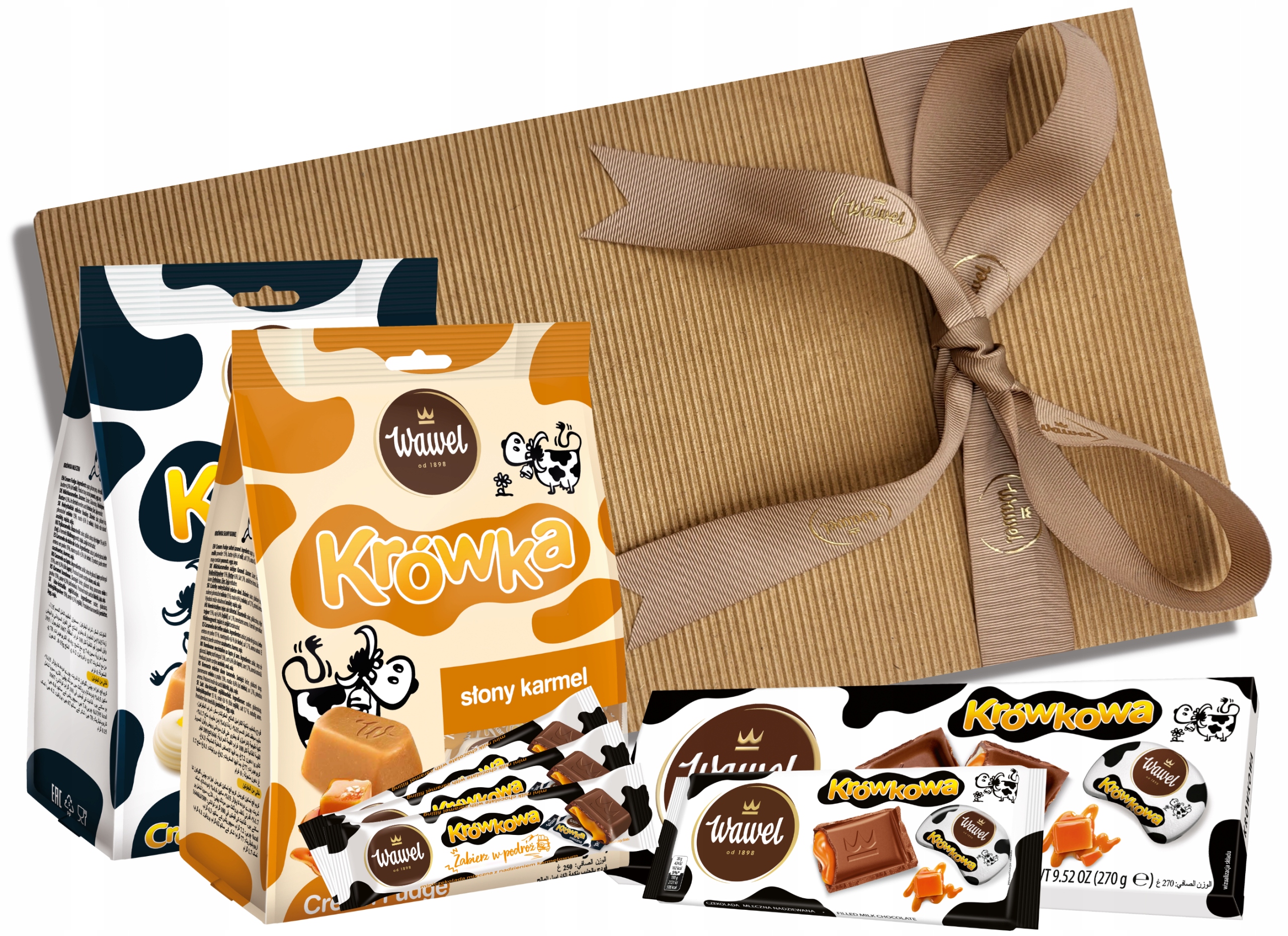 Pudełko prezentowe Cukierki Krówki Baton Czekolada Krówka Wawel