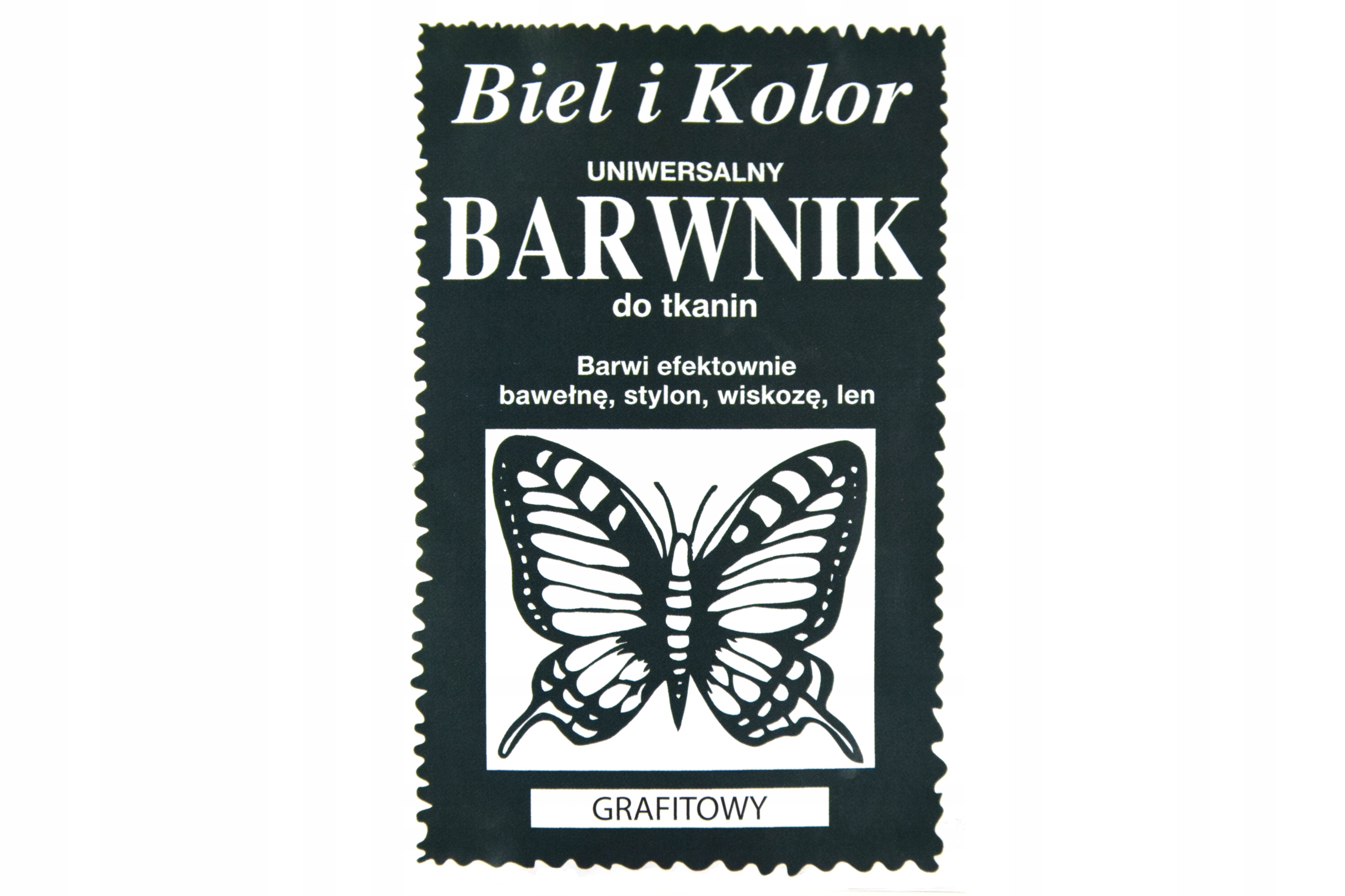 

Barwnik do tkanin Biel i kolor grafitowy