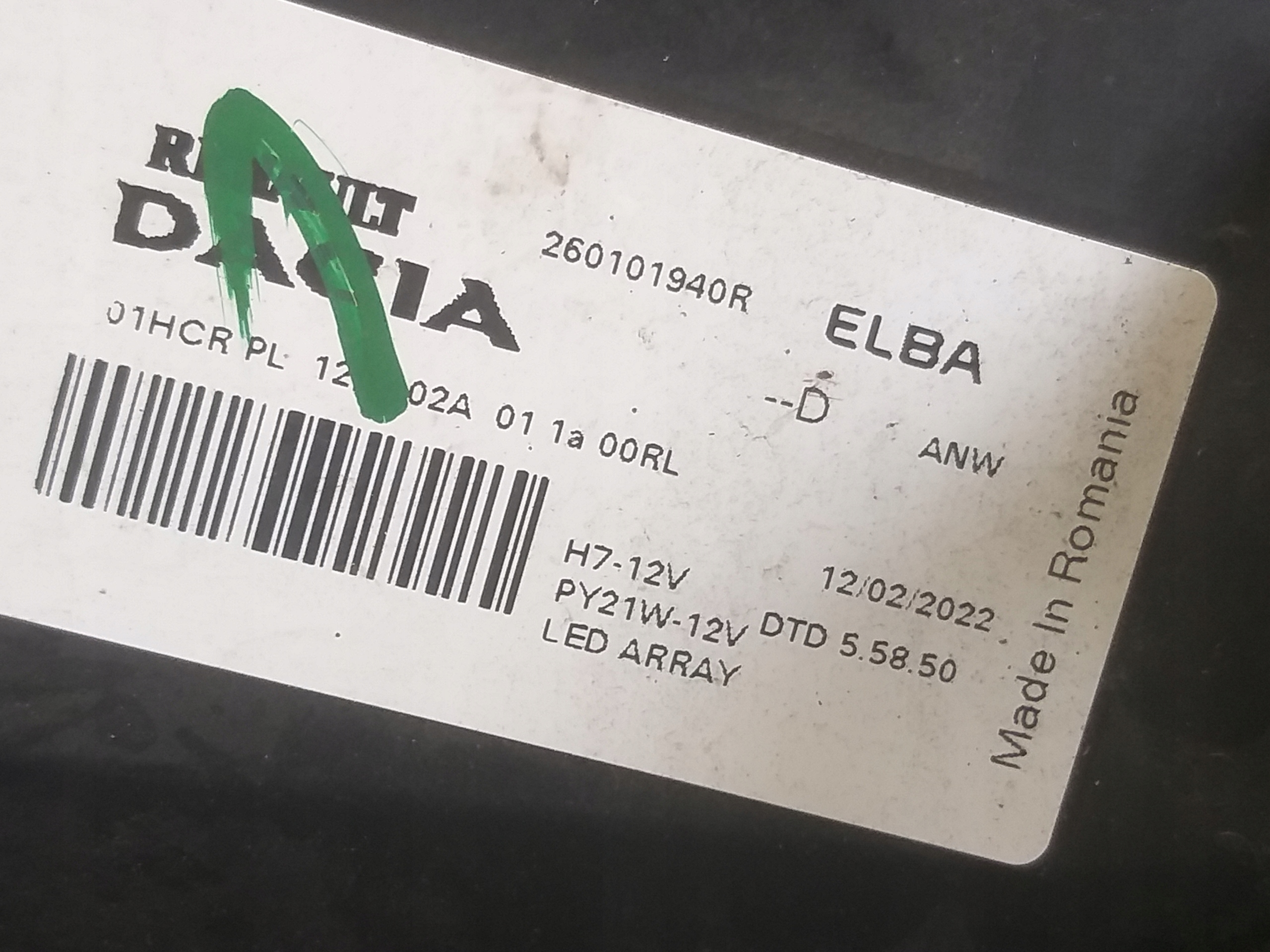 light lights front DACIA SANDERO III 3 LED left right