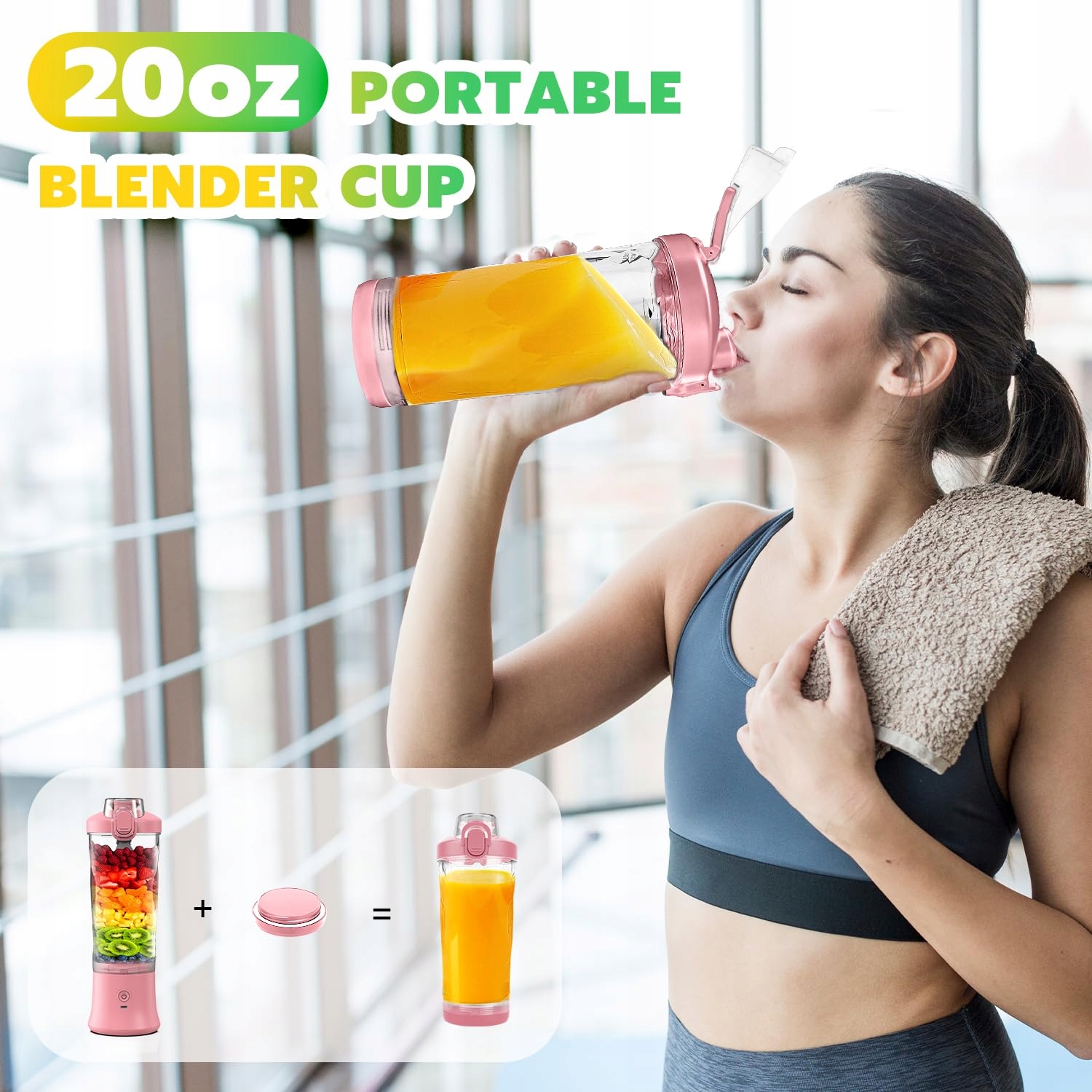 NexaEase BLENDER Smoothie Maker 600ml USB Do Kuchni Podróży Biura — miniatura 3