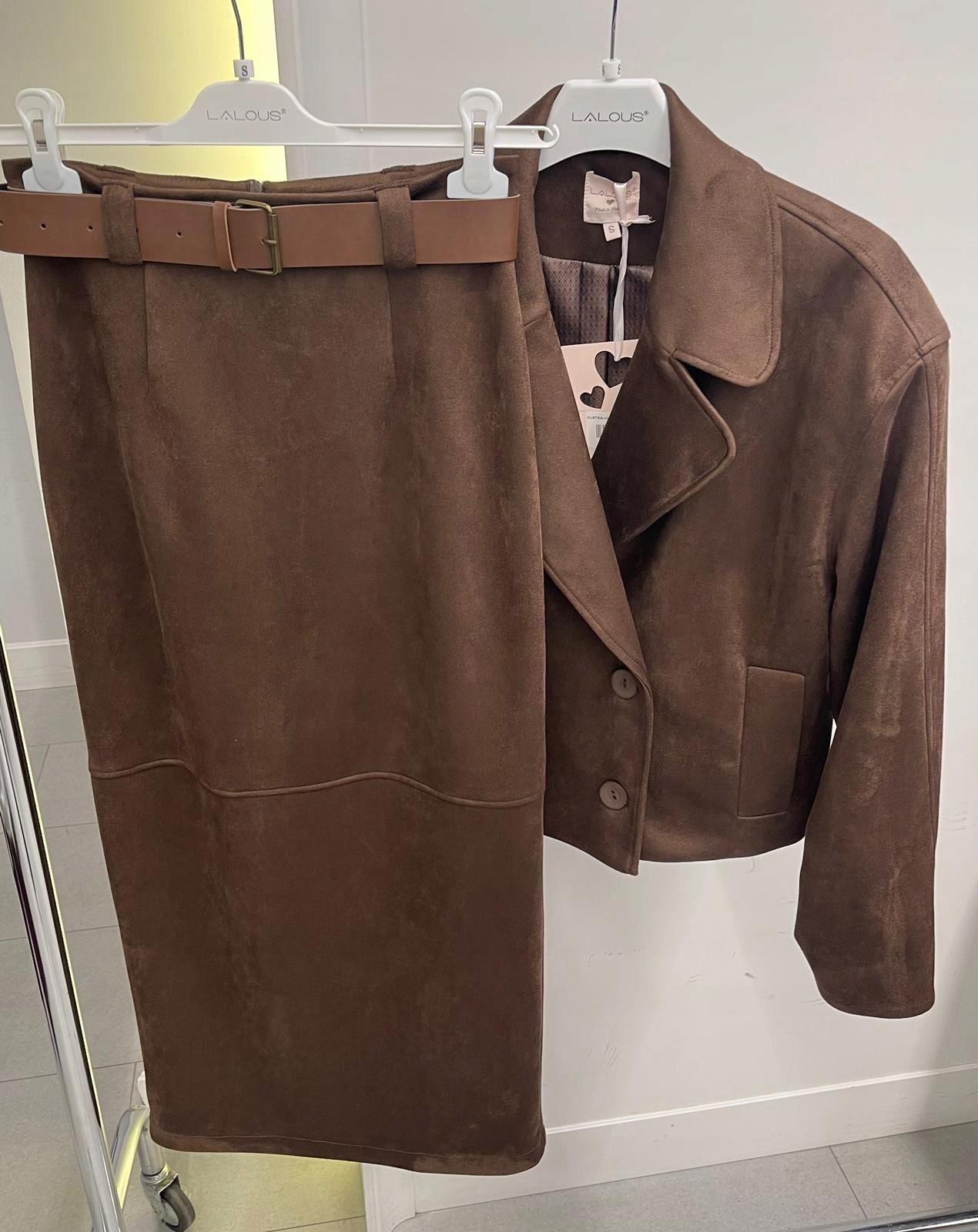 Sukně Semišová Hnědá Velikost L Lalous Polský Výrobce