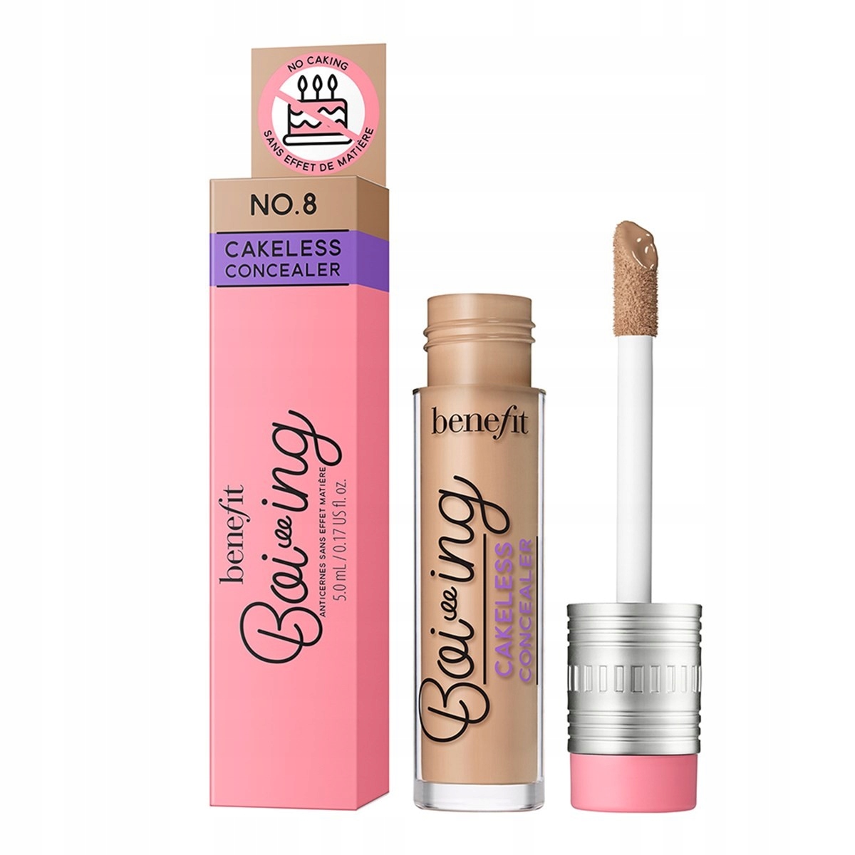 Benefit Boi-Ing Cakeless Mocno kryjący korektor w płynie N°8 Medium Tan