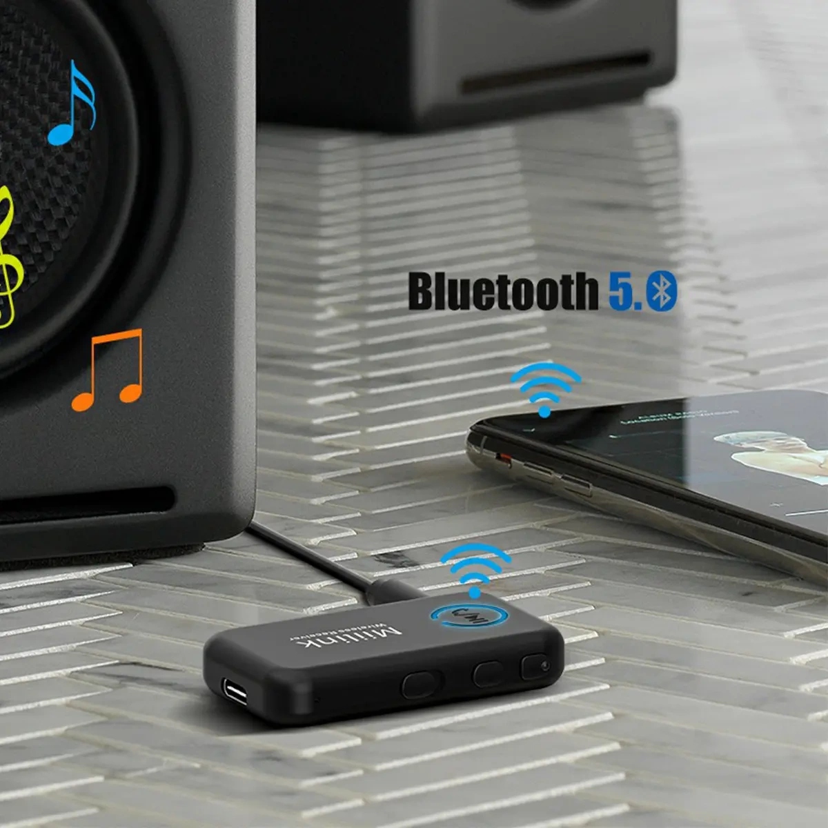 Audio Odbiornik z Wbudowanym Mikrofonem Bluetooth 5.0 ML100 Miilink Jack Kod producenta ML100