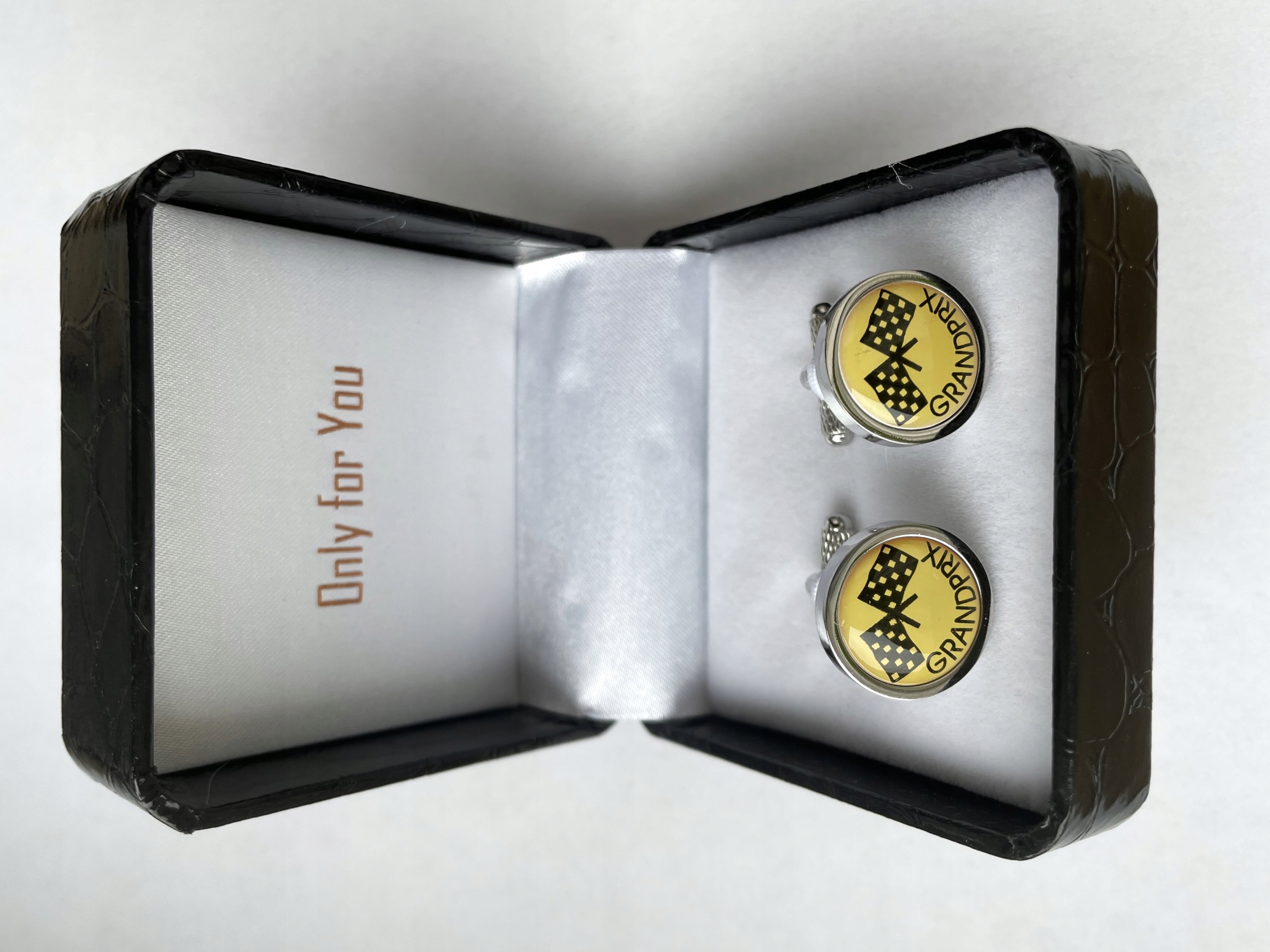 Manžetové knoflíčky na košili Chevrolet Corvette Granprix Stříbrné Vintage