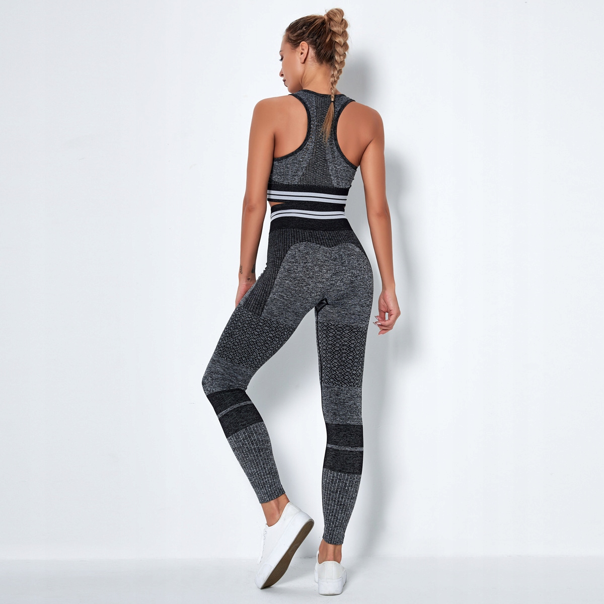 KOMPLET fitness SPORTOWY top legginsy bezszwowe M Kod producenta Luvu3329