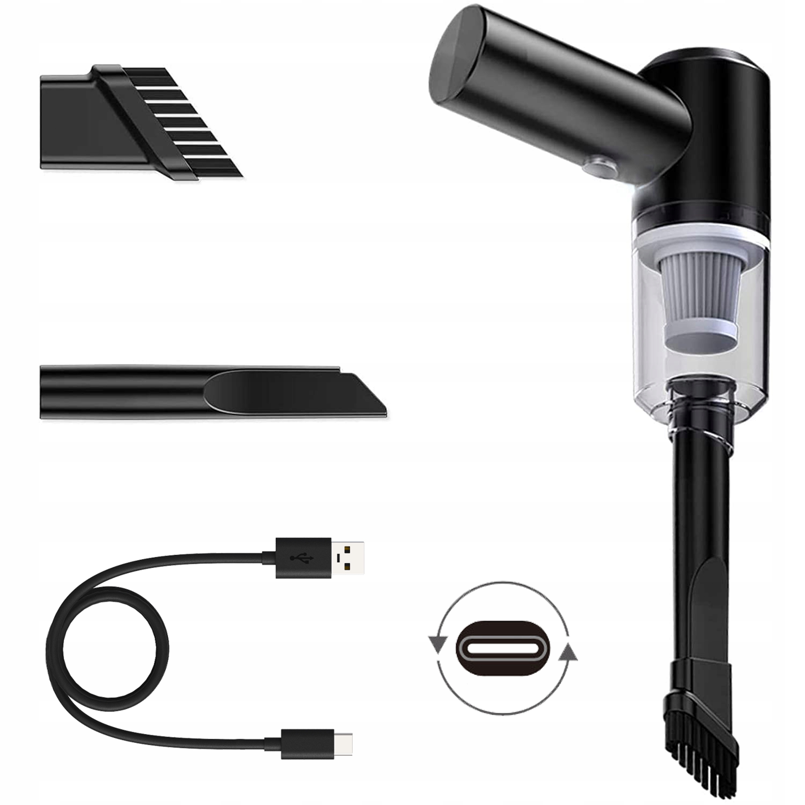 RĘCZNY MOCNY ODKURZACZ SAMOCHODOWY BEZPRZEWODOWY DO AUTA DOMU 2w1 DMUCHAWA Producent inny