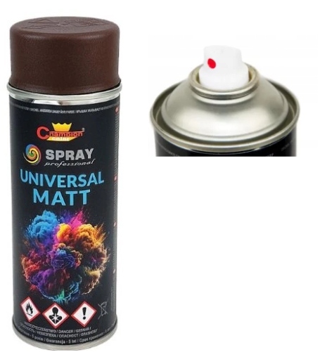 CHAMPION SPRAY UNIWERSALNY BRĄZ CZEKOLADOWY MAT RAL 8017 400 ML