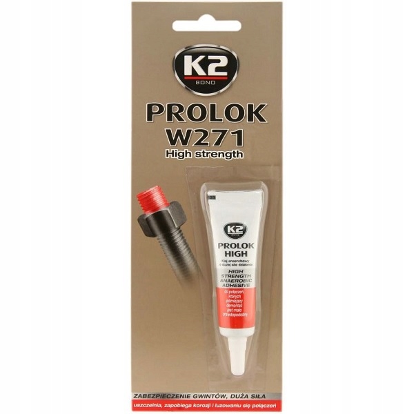 

K2 Klej Prolok High do gwintów duża siła B151