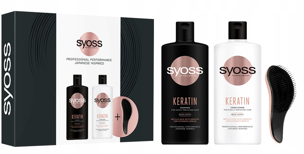 

Zestaw Syoss Keratin szampon +odżywkado +szczotka
