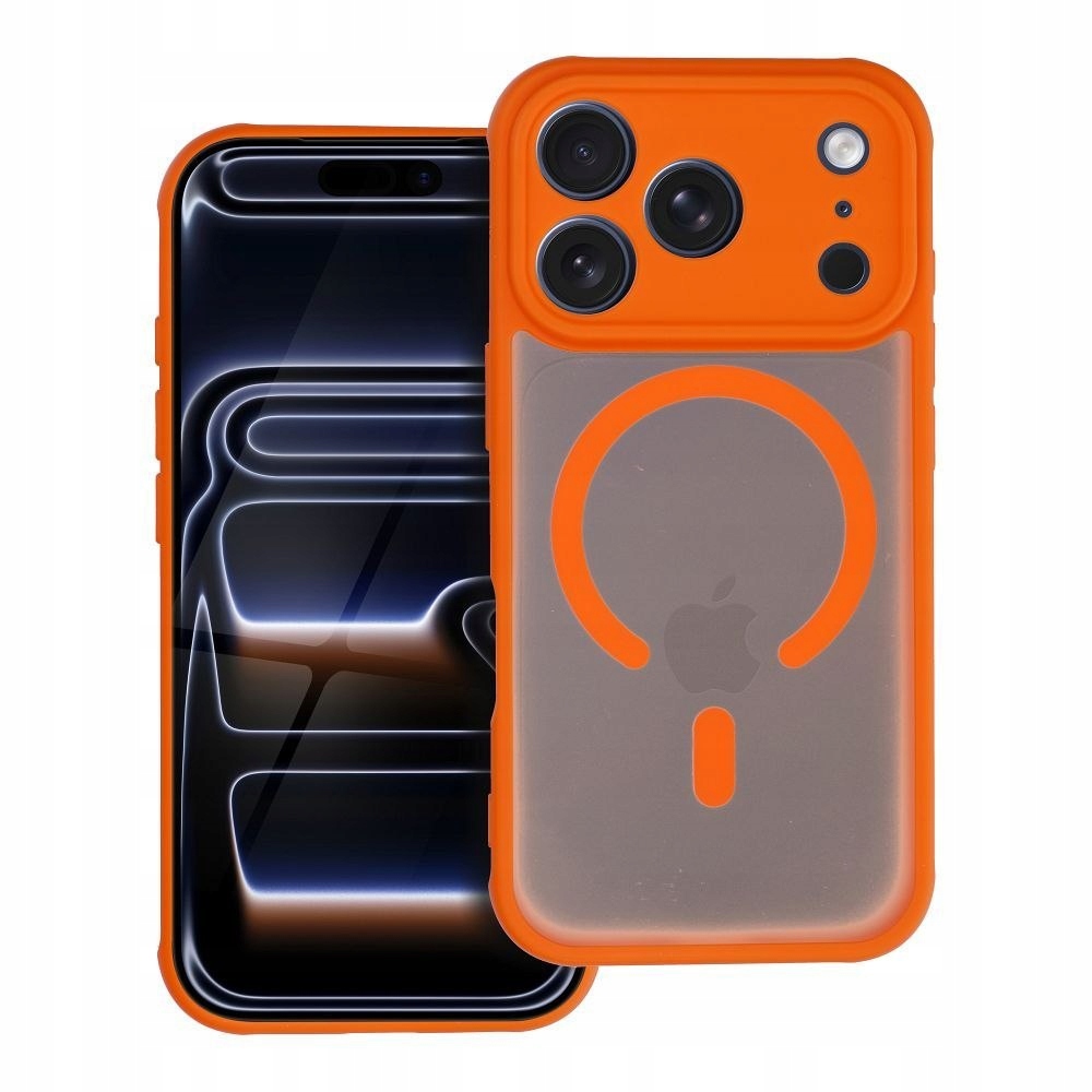 Etui na iPhone 14 Full Matte Mag Cover zgodne z MagSafe pomarańczowe