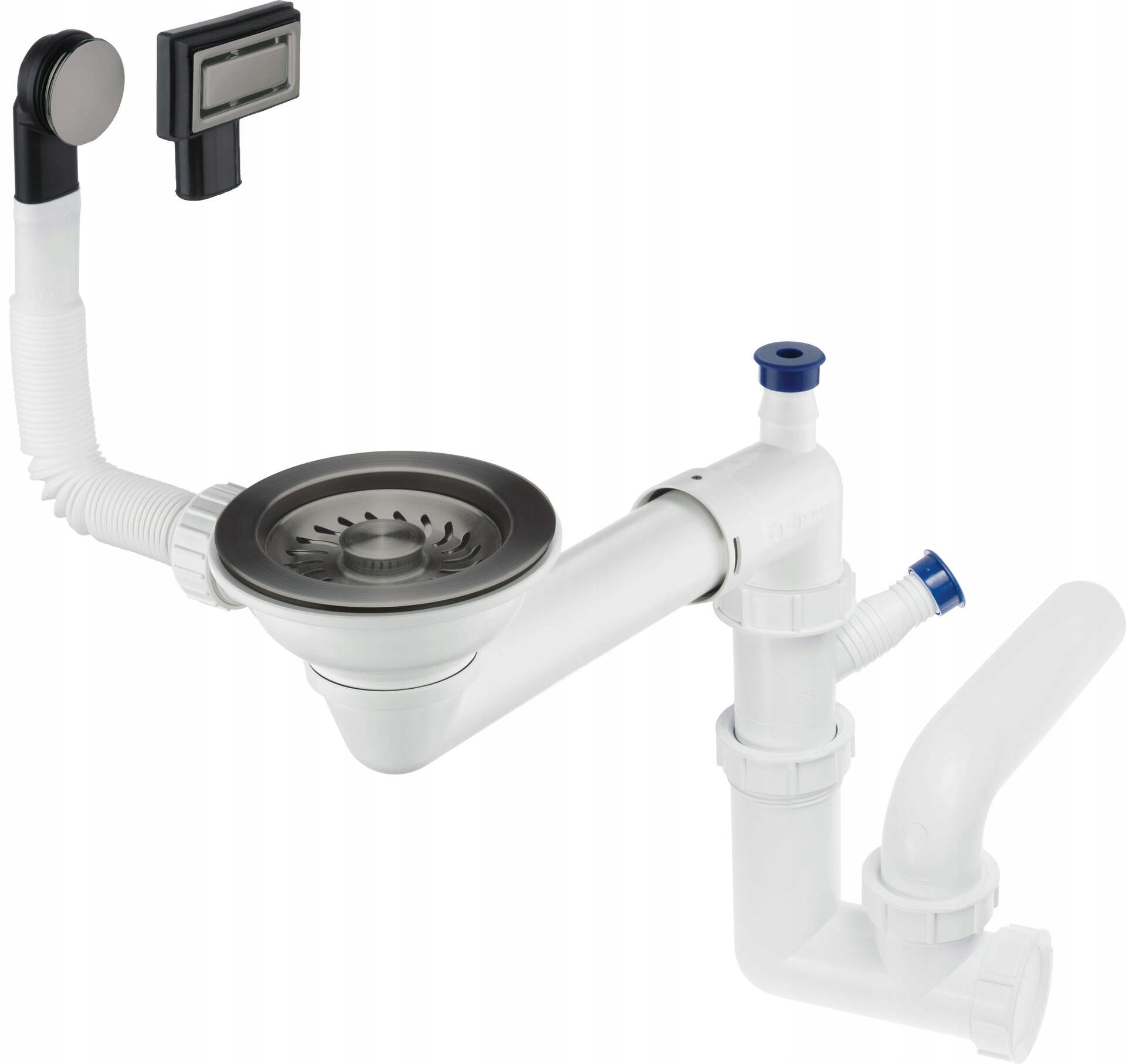 Deante Sifón Space-Saver titanium ZXY_D949 pre 1-komorové umývadlo.