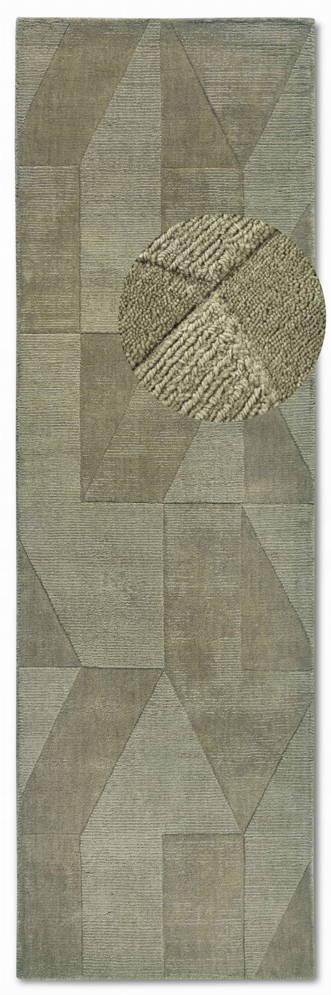 Behúň do chodby 80x250 cm, zelený, moderný 3D vzor