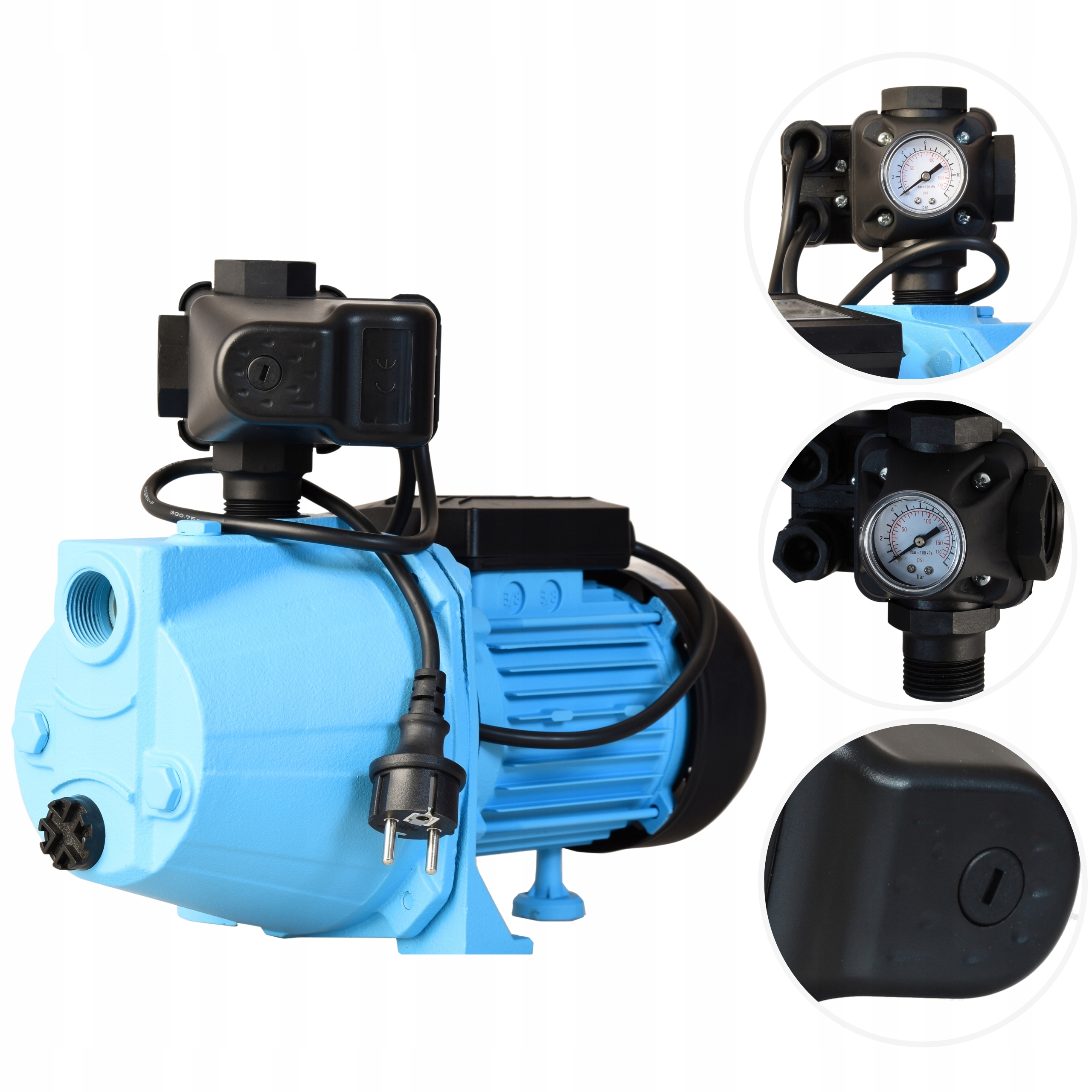 Výkonná Vodní Pumpa 1100 W 60 L/min S Moderním Příslušenstvím 3V1 Pro Hydrofor