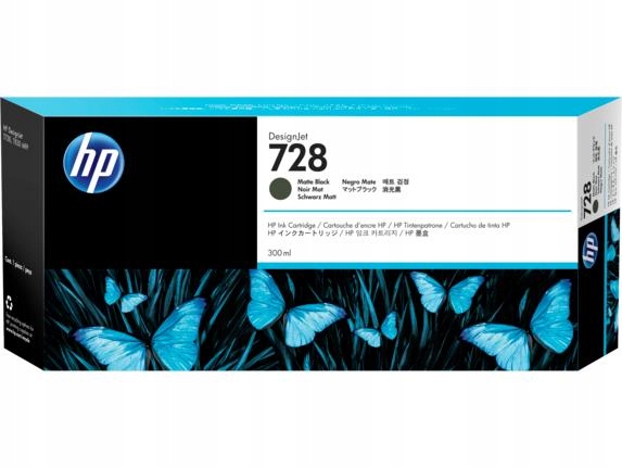 

Tusz Hp 728 Matte Black F9J68A 300 ml Oryginał