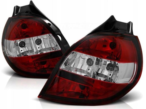 LAMPY TYLNE DO RENAULT CLIO 3 05-09 RED WHITE CLEAR