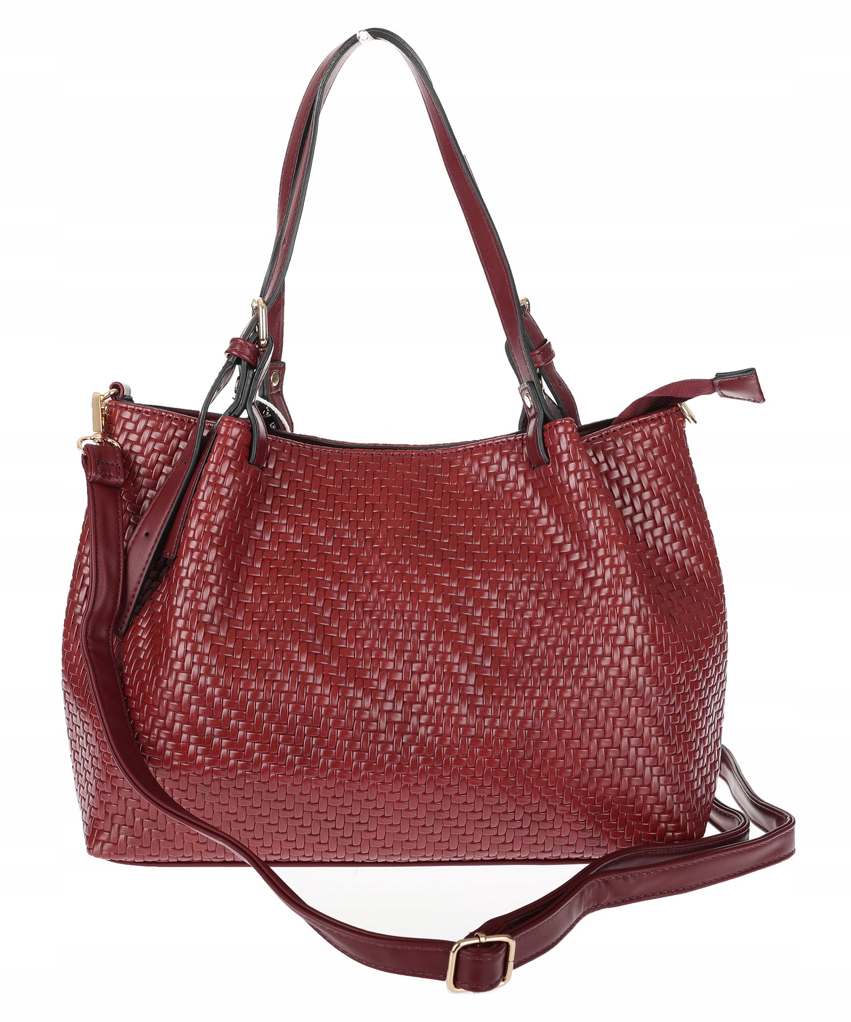 Dámská kabelka kufřík shopper prostorná elegantní přes rameno HJ397 Bordó