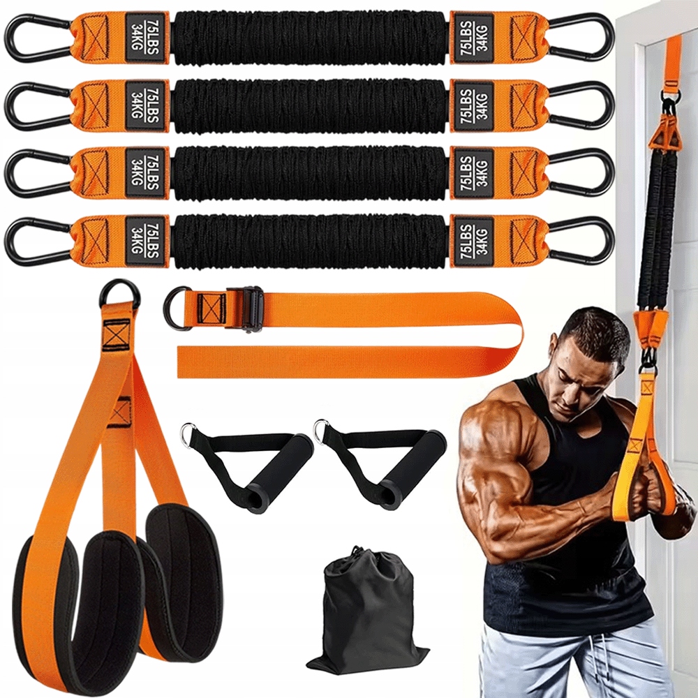 Zestaw Regulowanych Taśm Oporowych Do Wyciskania Na Ławce 75-300lbs