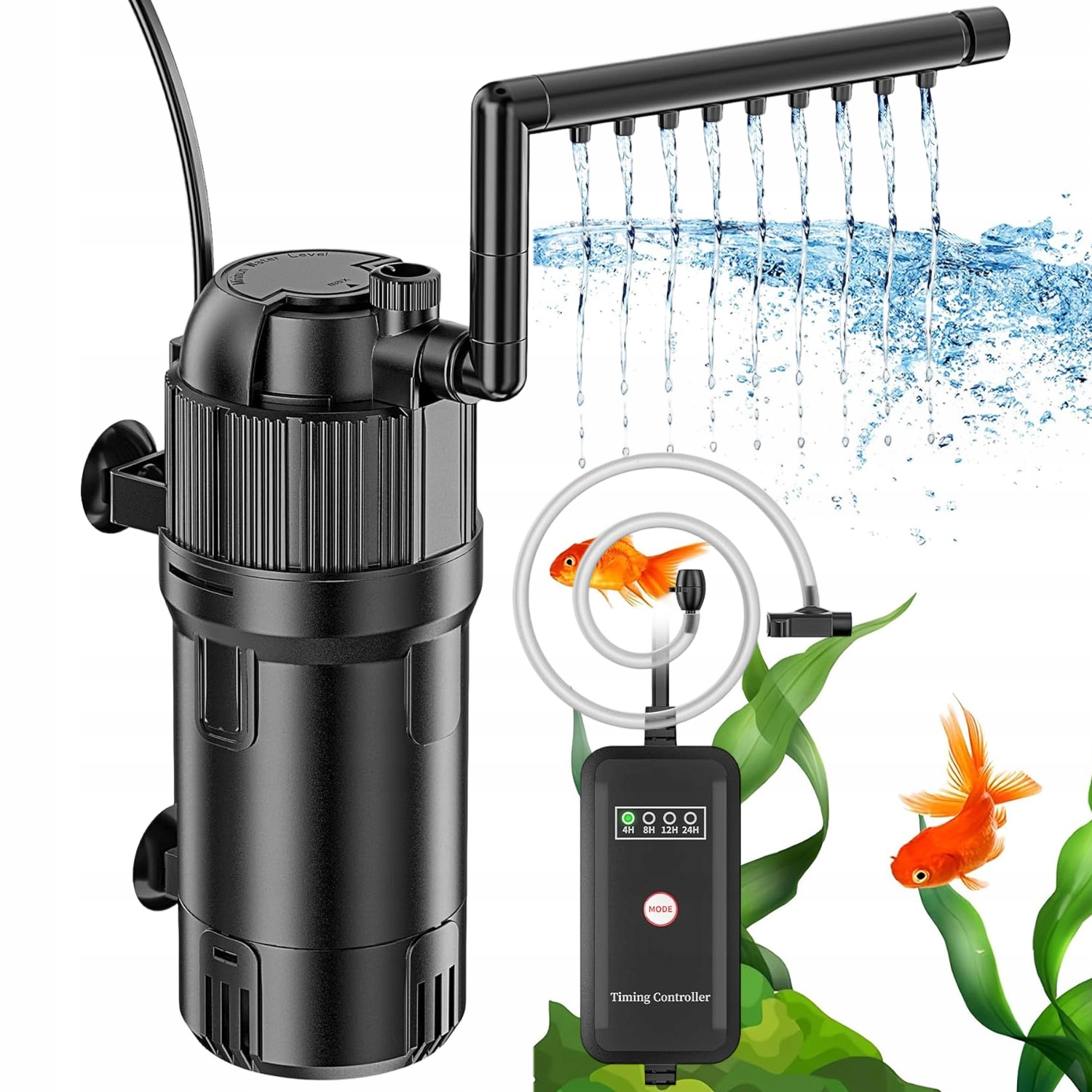 Levně Vnitřní Akvarijní Filtr Uv 5V1 400 L H Čerpadlo Filtrace Řas