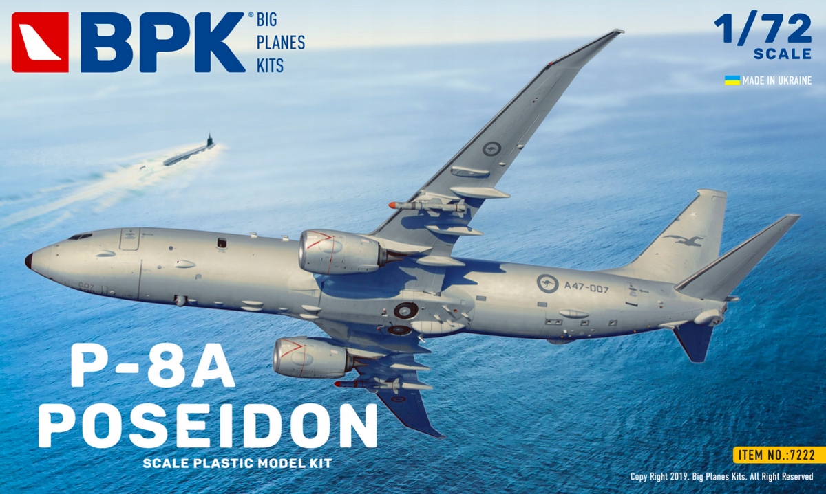Stavebnice velkého letadla P-8A Poseidon Bpk 7222 v měřítku 1/72