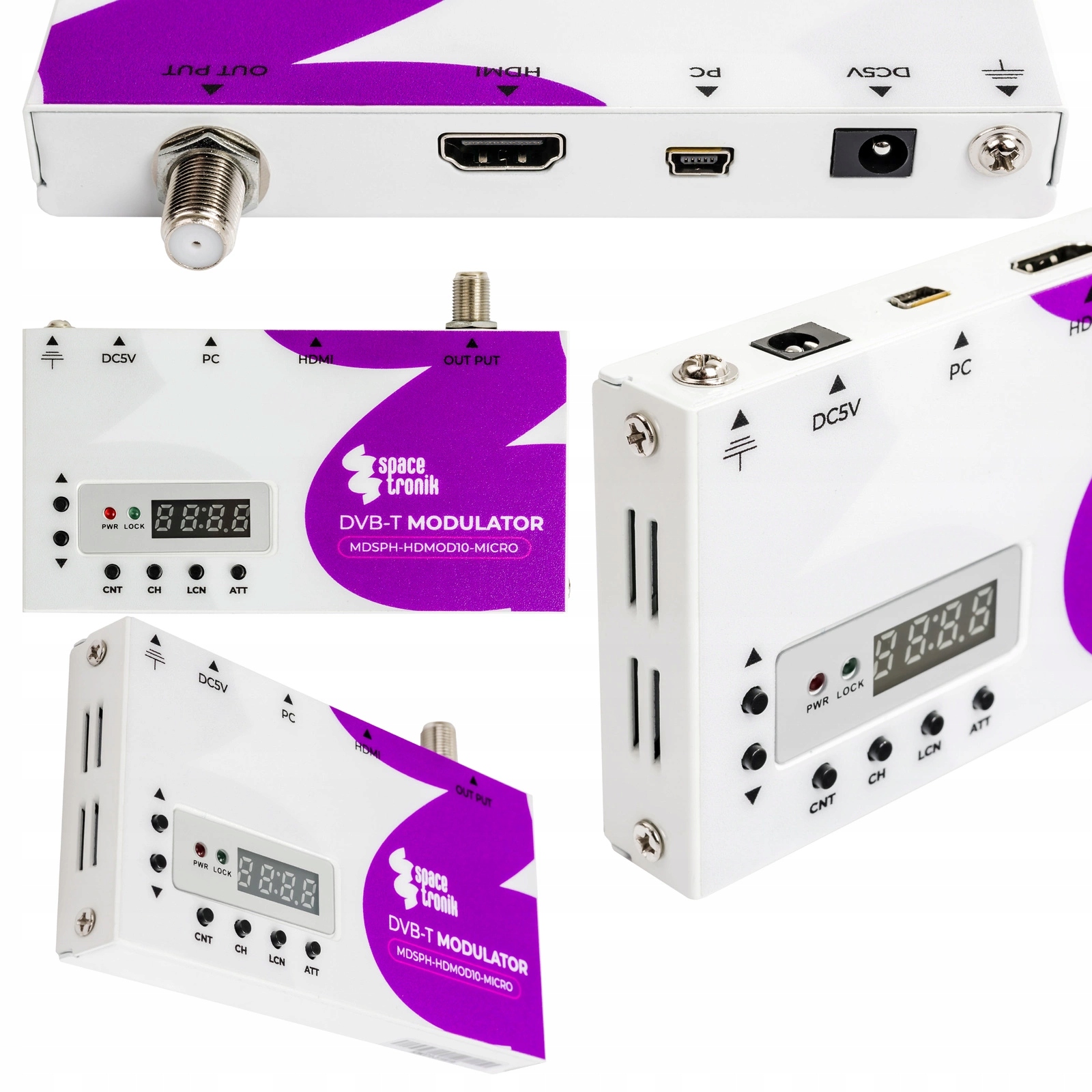 Modulator Hdmi do Dvb-t Rf Full Hd 1920x1080p LCD Regulowany sygnał