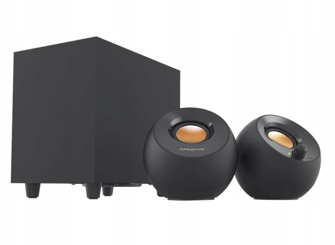 CREATIVE 2.1 PEBBLE PLUS USB CZARNE Sterowanie wbudowane w głośnik