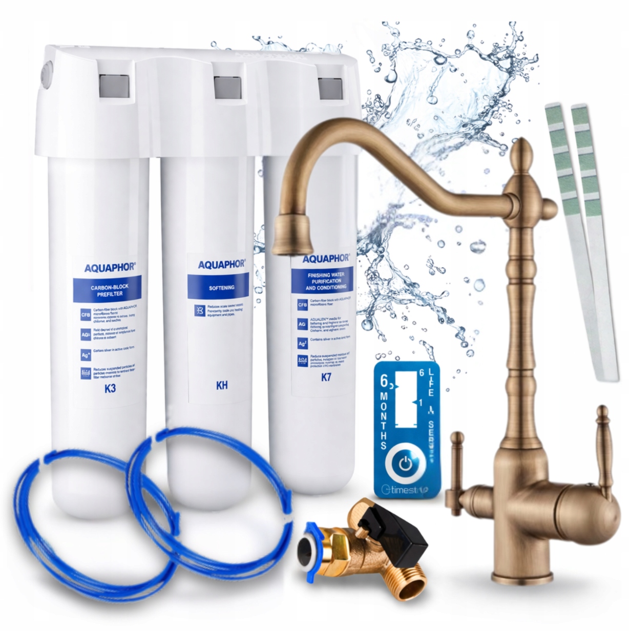 Systém Filtrace Pitné Vody Aquaphor Křišťál H A Baterie 3 Drahé Mosazi