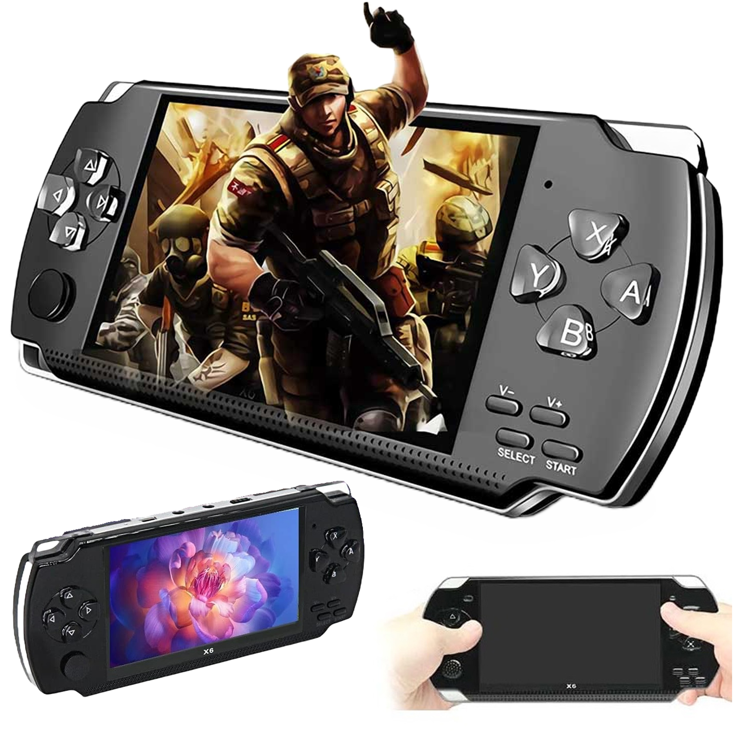 KONSOLA PRZENOŚNA DO GIER X6 - 1000 GIER (PL MENU) 4.3 CALOWY WYŚWIETLACZ