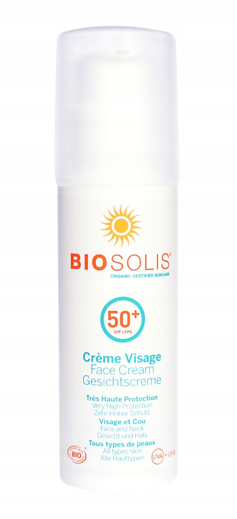 Krem na obličej proti slunečnímu záření Spf 50+ Eco 50 ml Biosolis