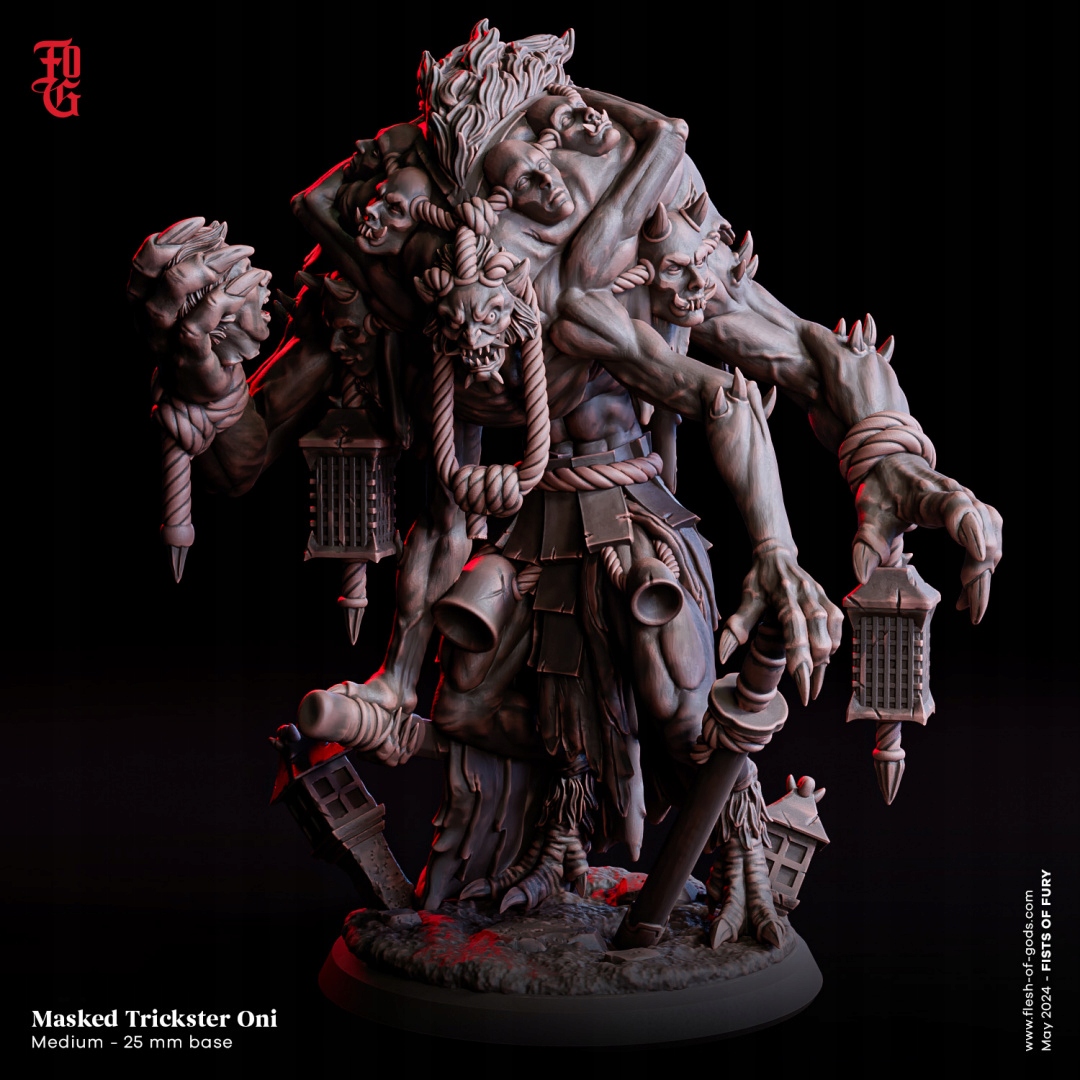 Masked Trickster Oni Figurka RPG DnD Pathfinder