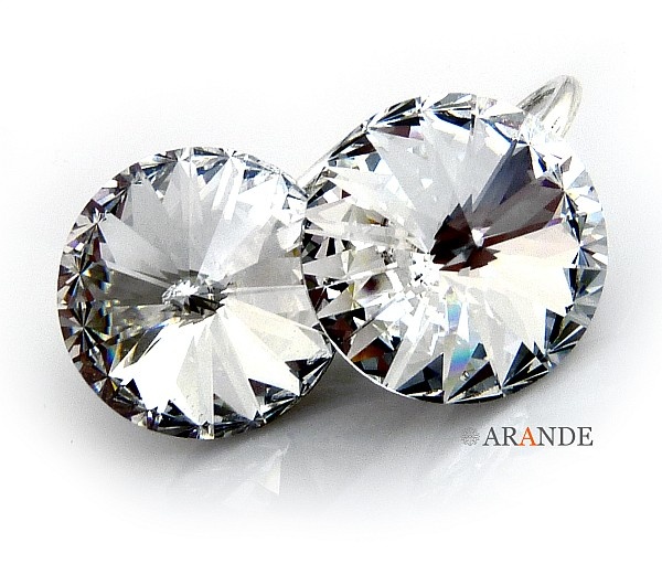 Krystalické Náušnice Crystal Paris Stříbro Arande