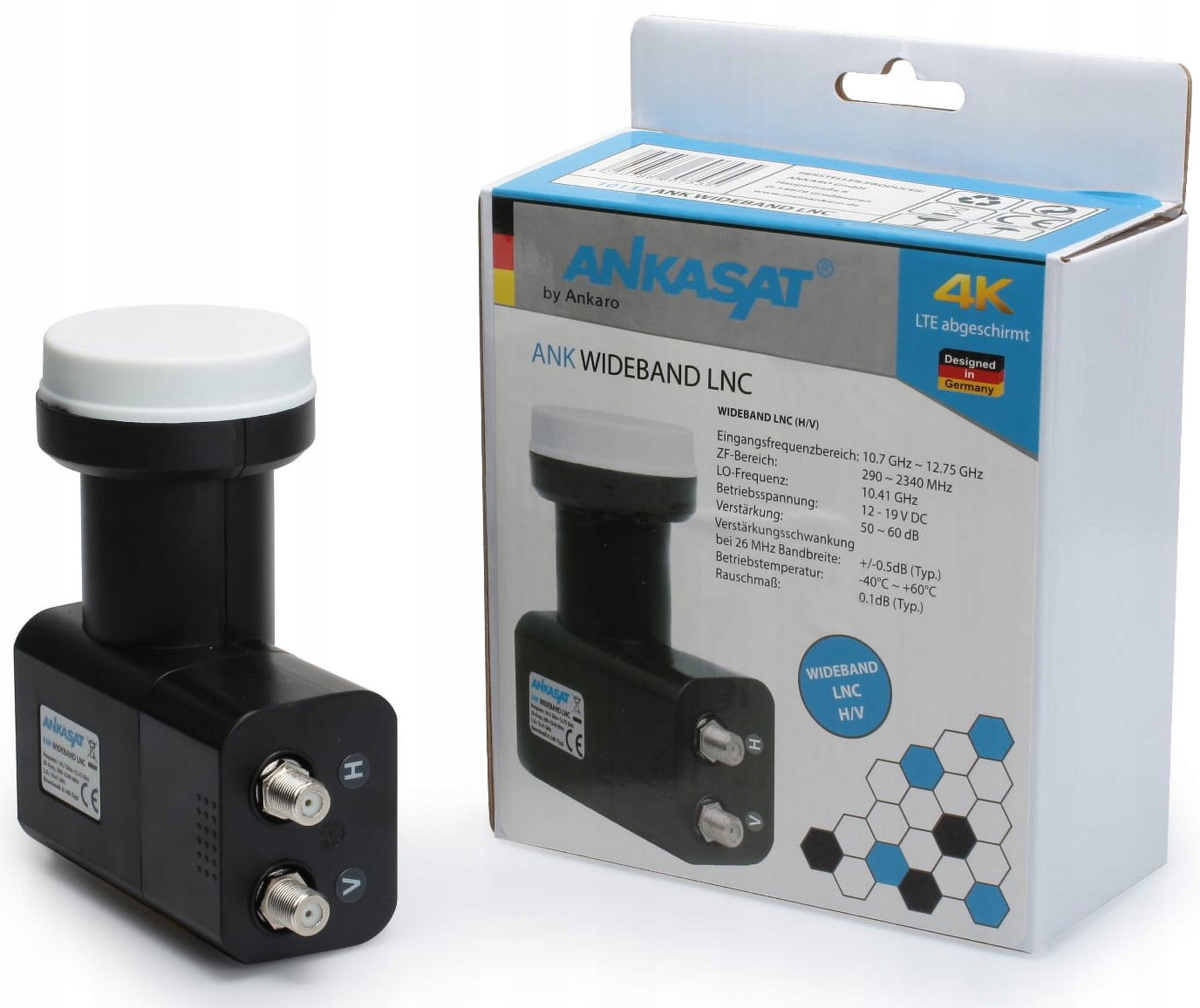 Konwerter WIDEBAND LNC H/V 4K HD Polsat Canal+ Ankasat 4K LNB