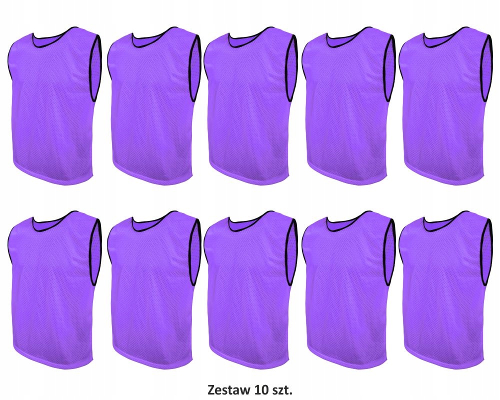 Znacznik Piłkarski Reklamowy Koszulka Treningi Fioletowy 10szt XL Zestaw