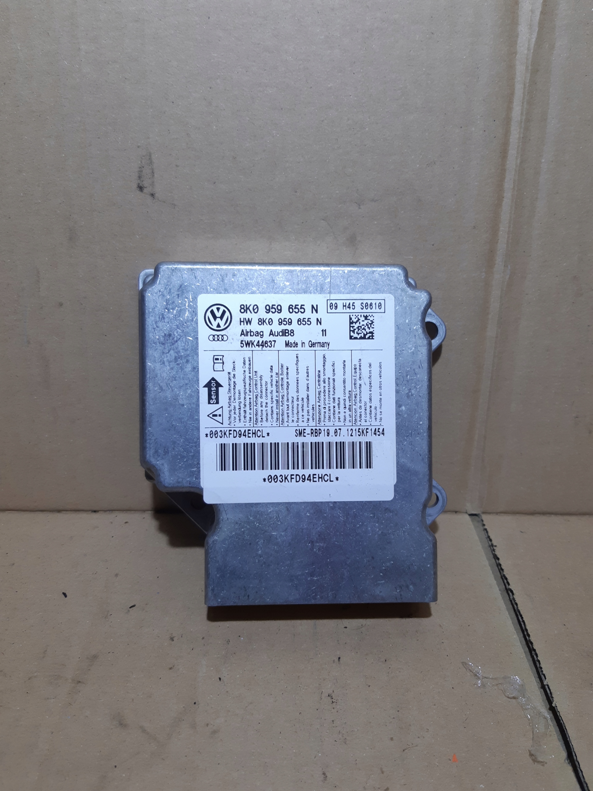 AUDI A4 B8 A5 8T MOUDUL SENSOR AIRBAG 8K0959655N