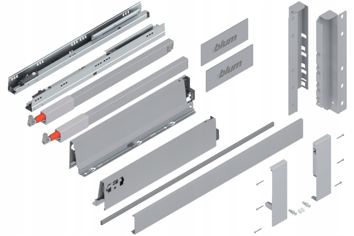 Blum Šuplík 450, vysoká zásuvka, vnitřní D, šedá