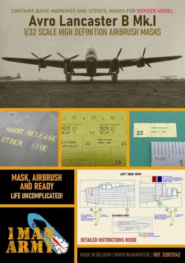 Masky Avro Lancaster B Mk I (Border Model) 1:32 1 Man Army 32DET042