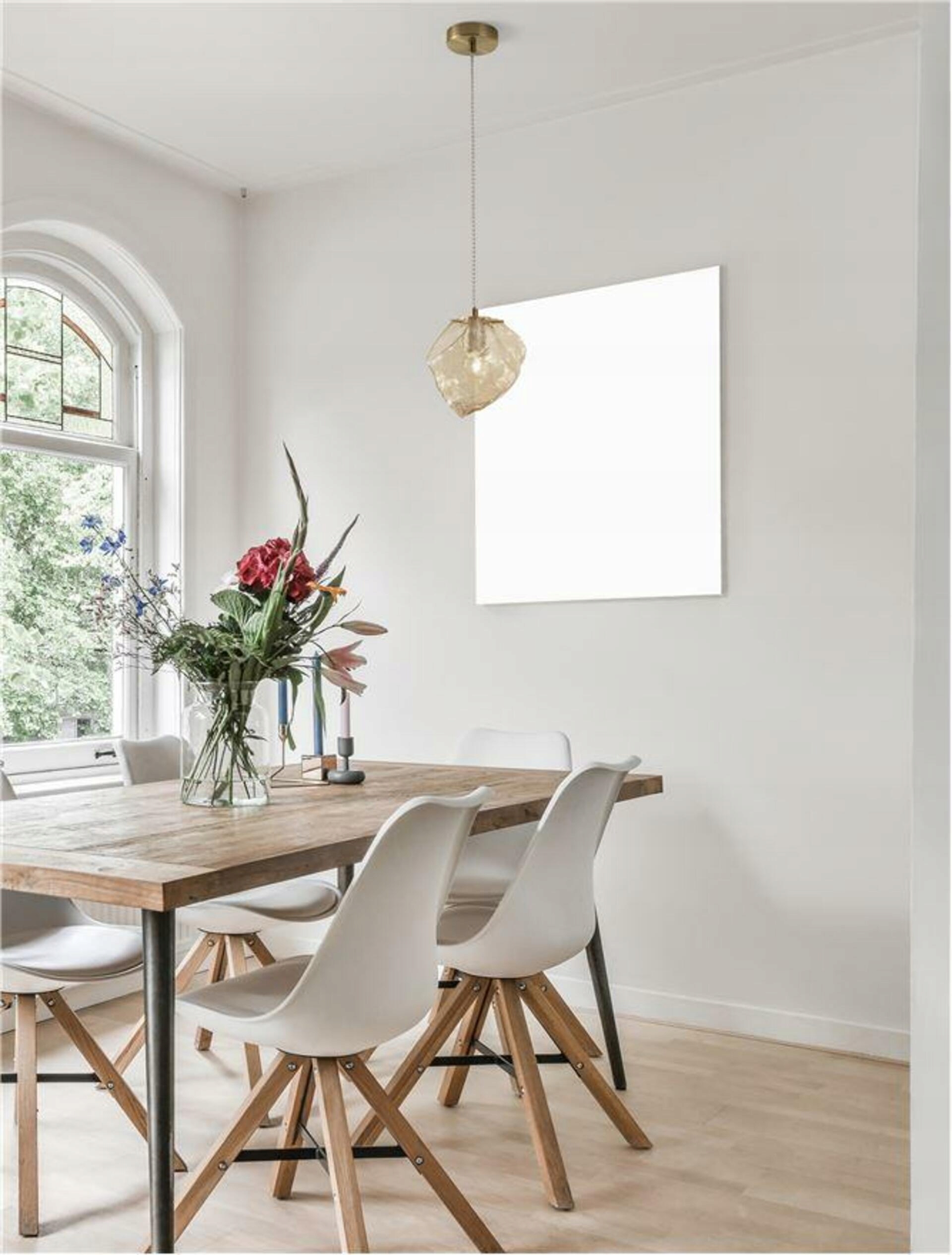 Nova Luce závěsné svítidlo Odelle mosazný zlatý kov a jantarové sklo E14 1x