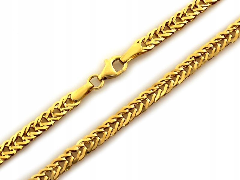 Zlatý 585 řetízek s dvojitou originální vazbou, módní ženský vzor jako dárek