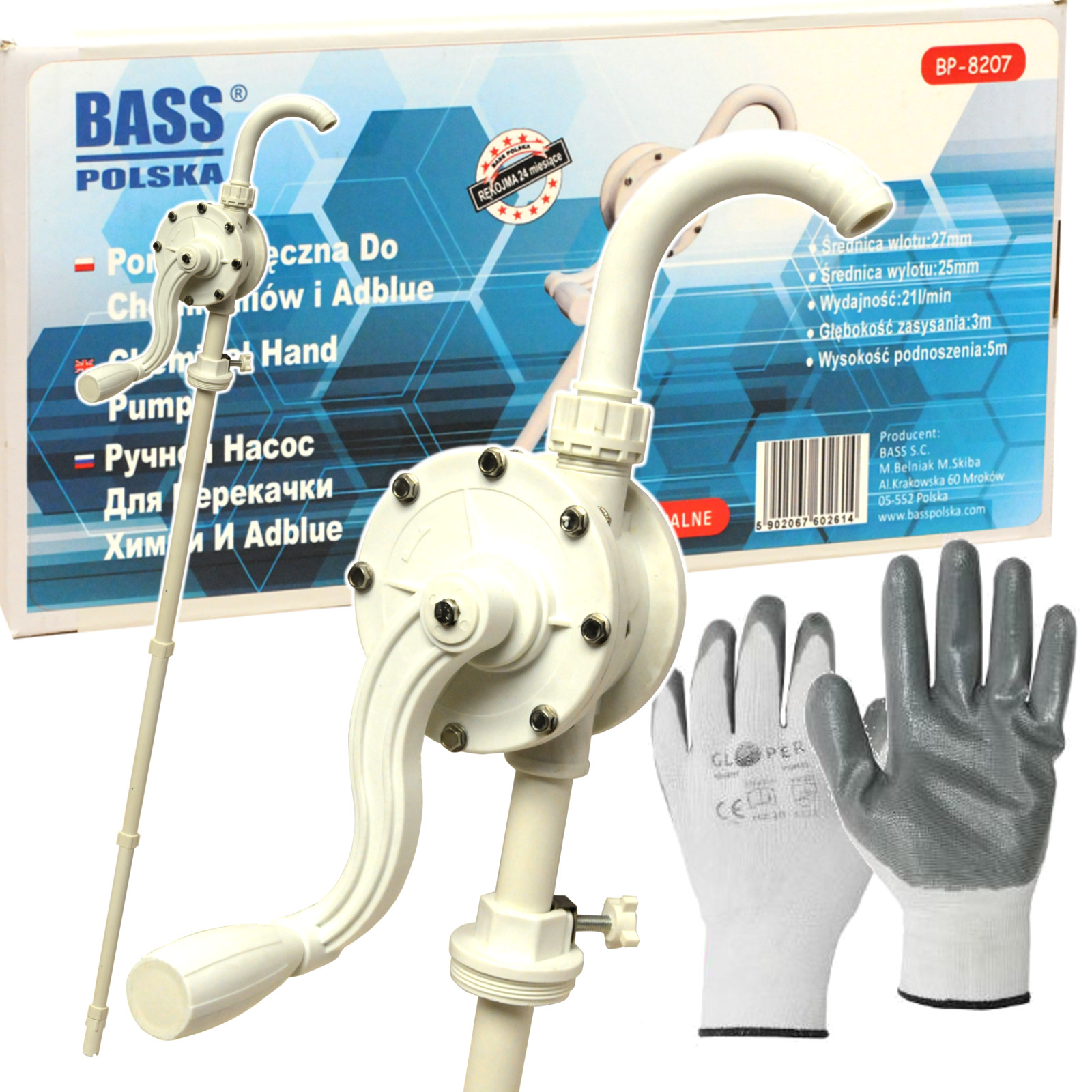 

Pompa Pompka Do Ad Blue Adblue Chemii Rękawice