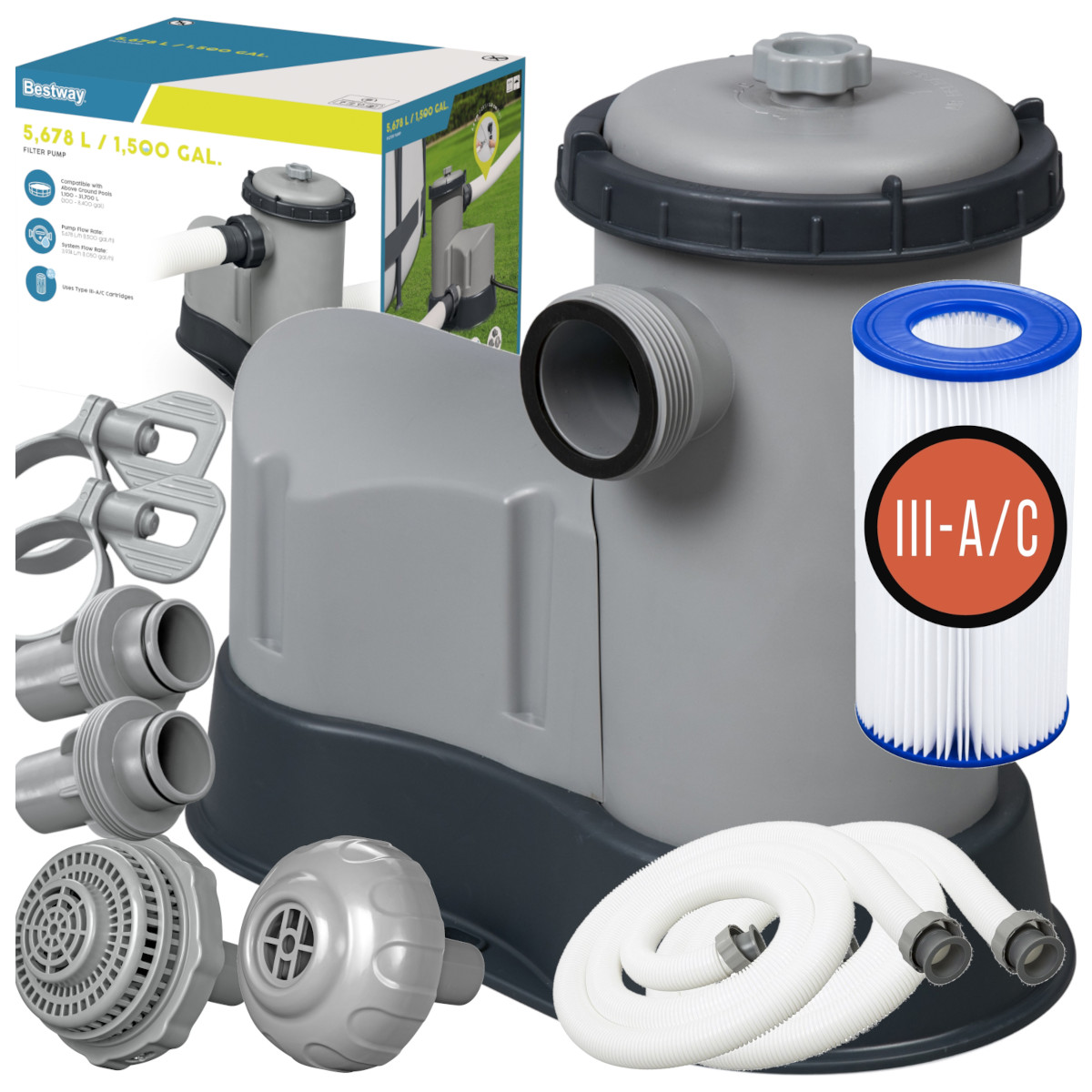 Filtračná Bazénová Pumpa Bestway 58389, Bazénová Pumpa, Celá Sada Filtrov
